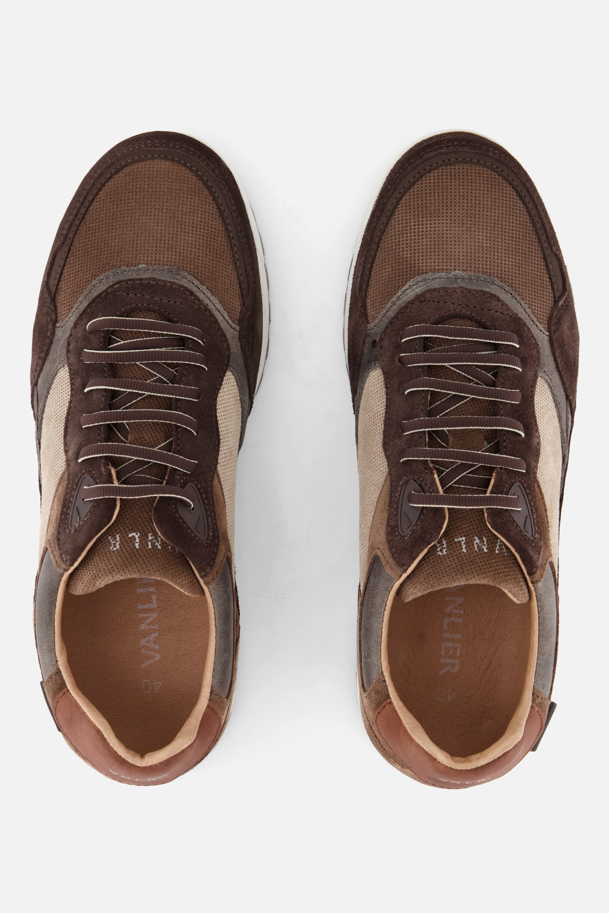 Van Lier Sneakers bruin Suede afbeelding 2