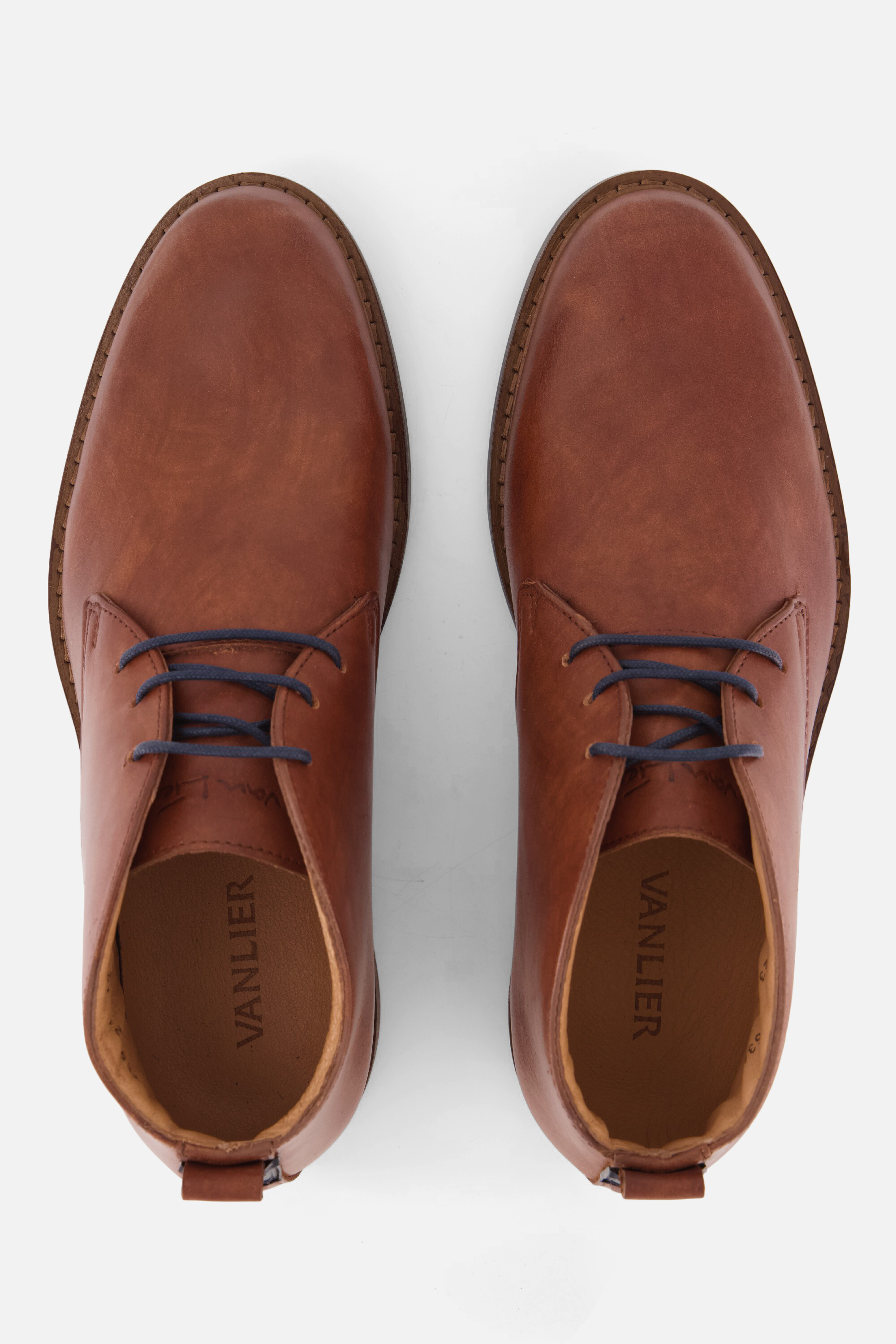 Van Lier Veterschoenen cognac Leer afbeelding 2
