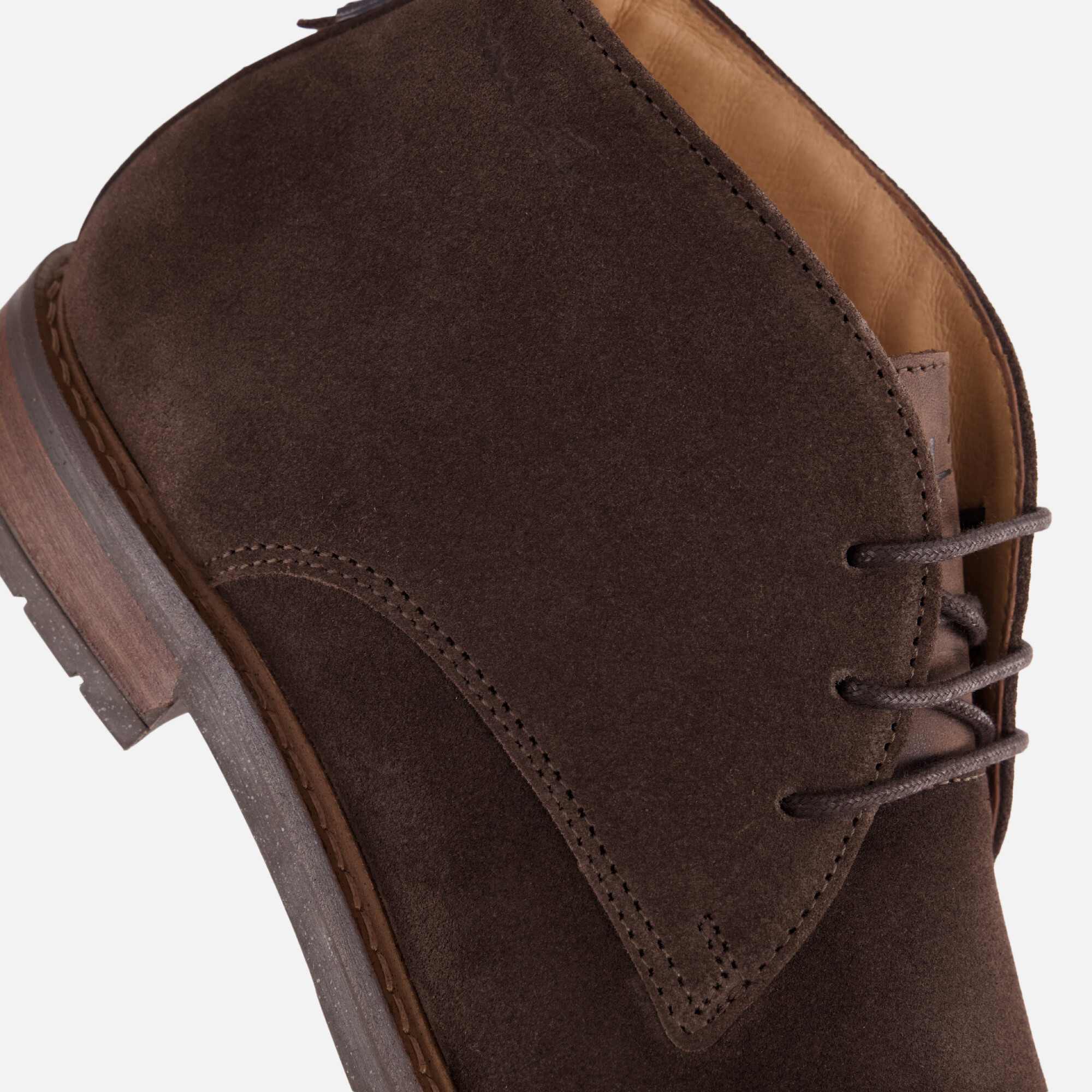 Van Lier Veterschoenen bruin Suede afbeelding 4