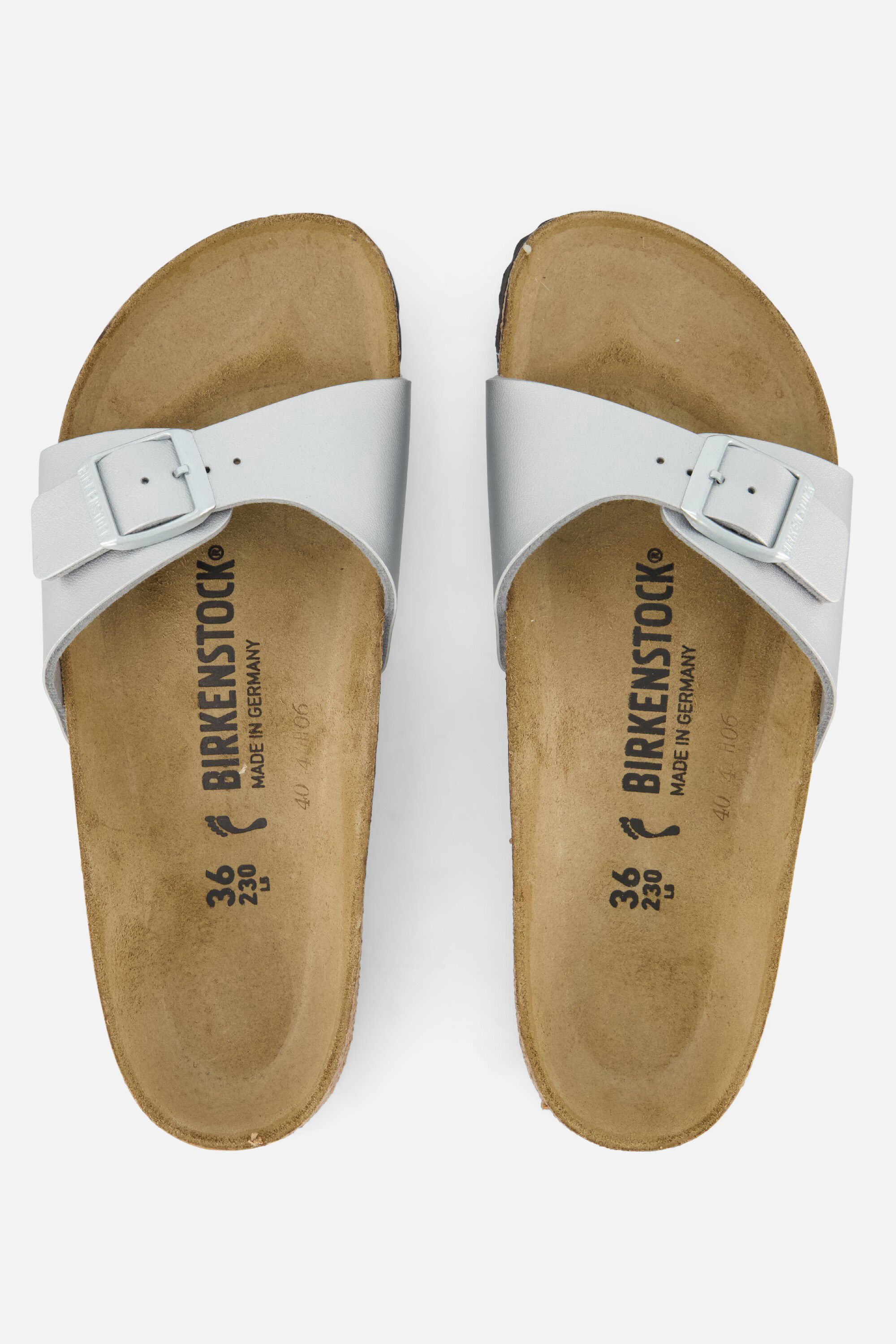 Birkenstock Madrid Slippers zilver Imitatieleer afbeelding 2