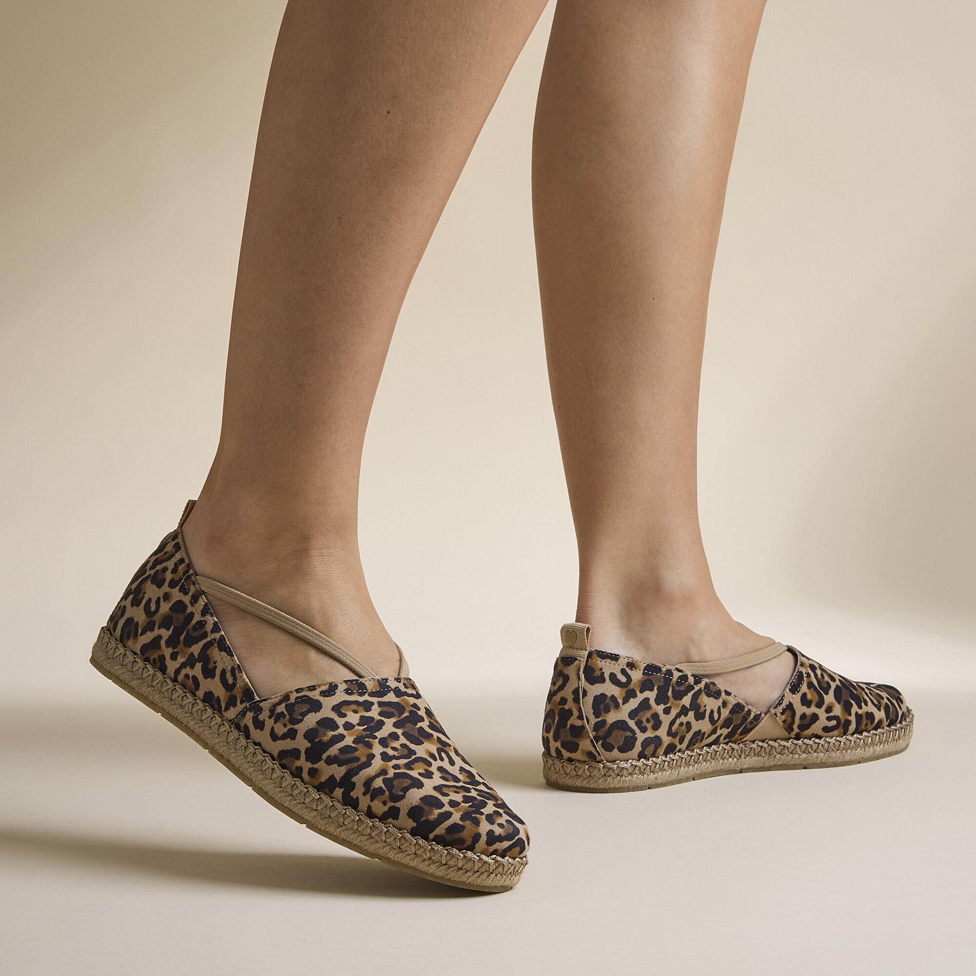 Tamaris Leopard Espadrilles bruin Leer