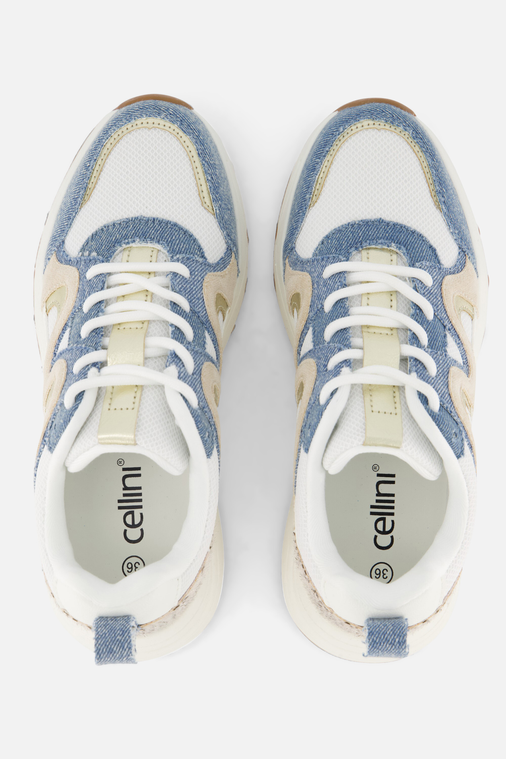 Cellini Sneakers blauw Textiel afbeelding 3