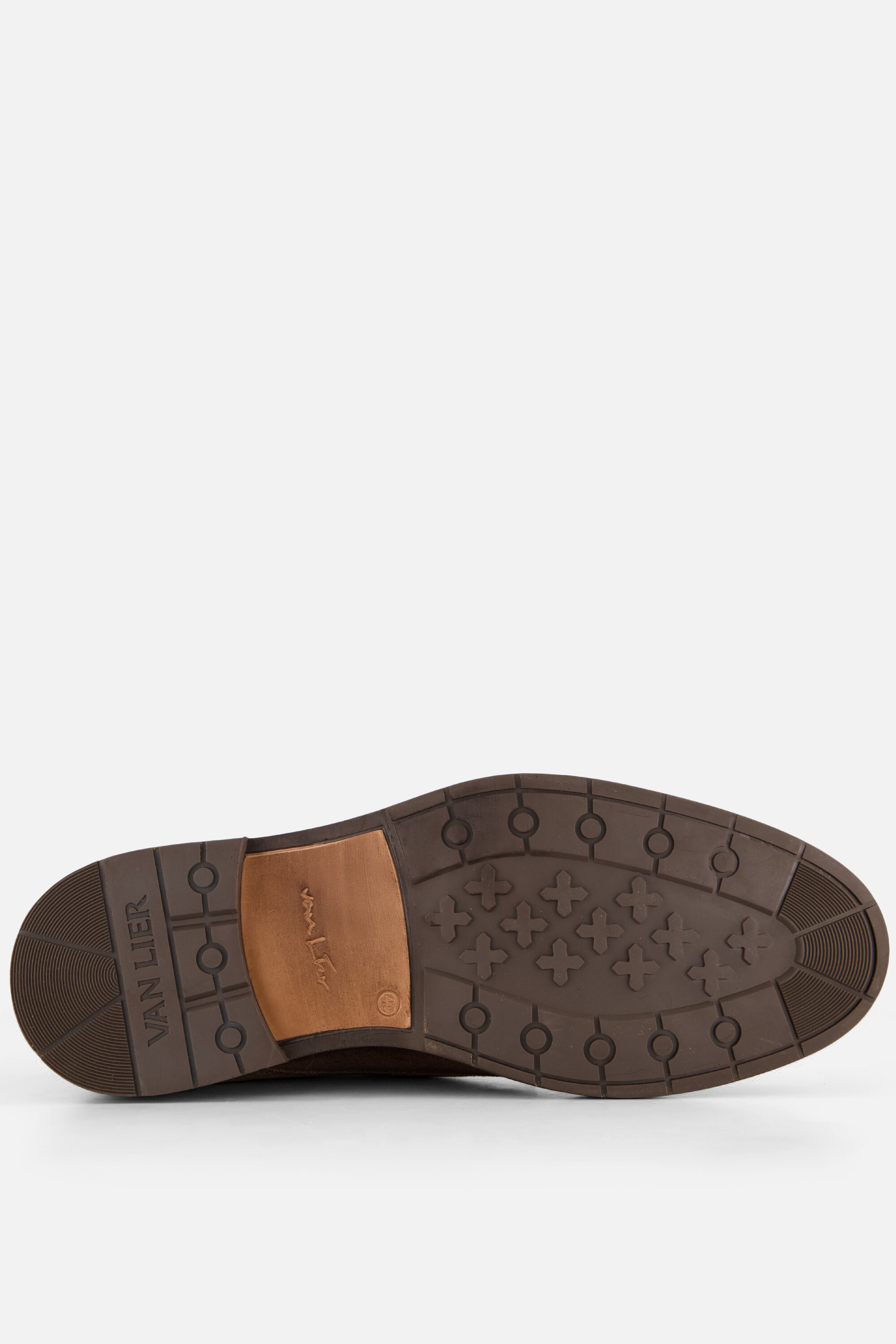 Van Lier Veterschoenen bruin Suede afbeelding 3