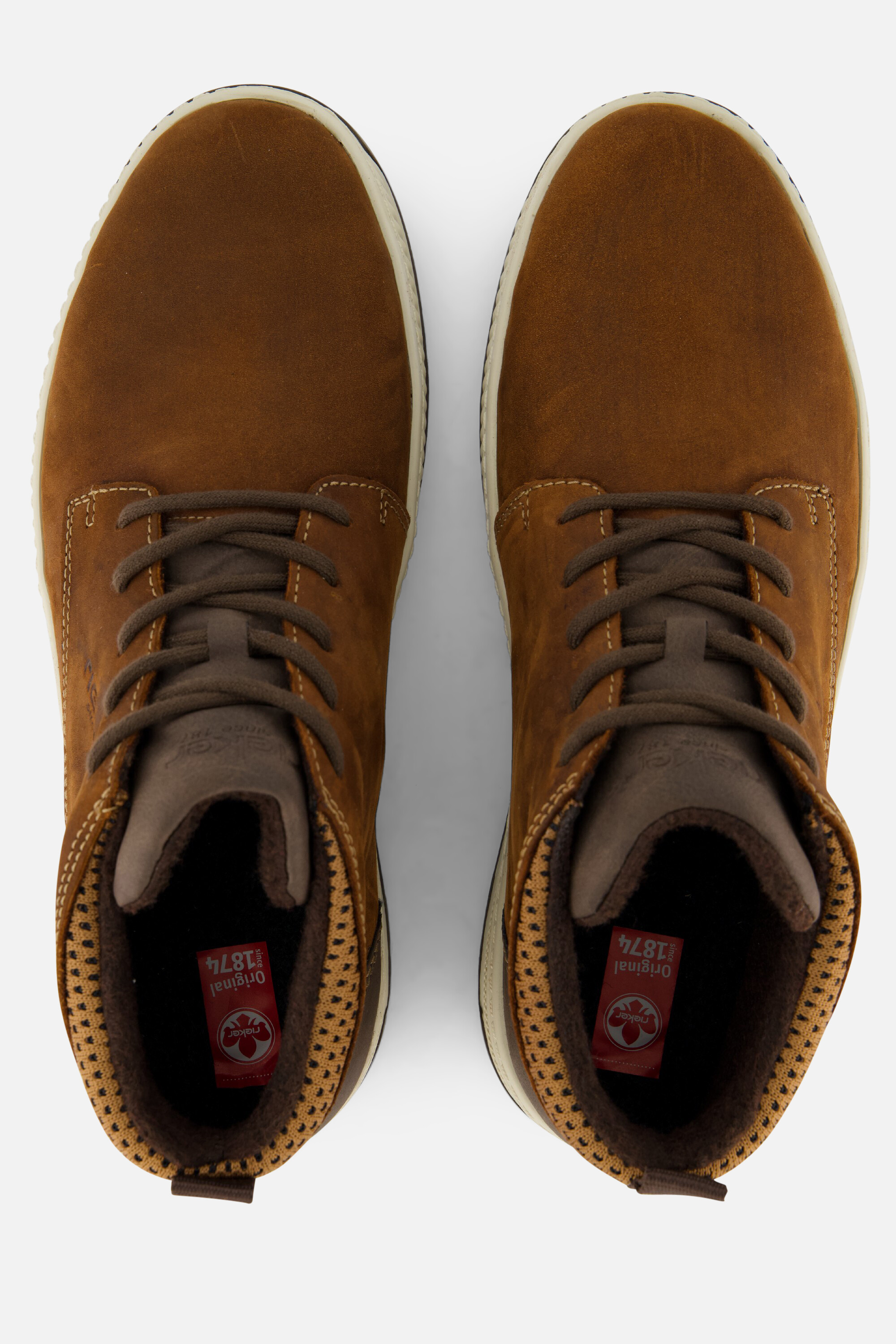 Rieker Veterboots cognac Nubuck afbeelding 3