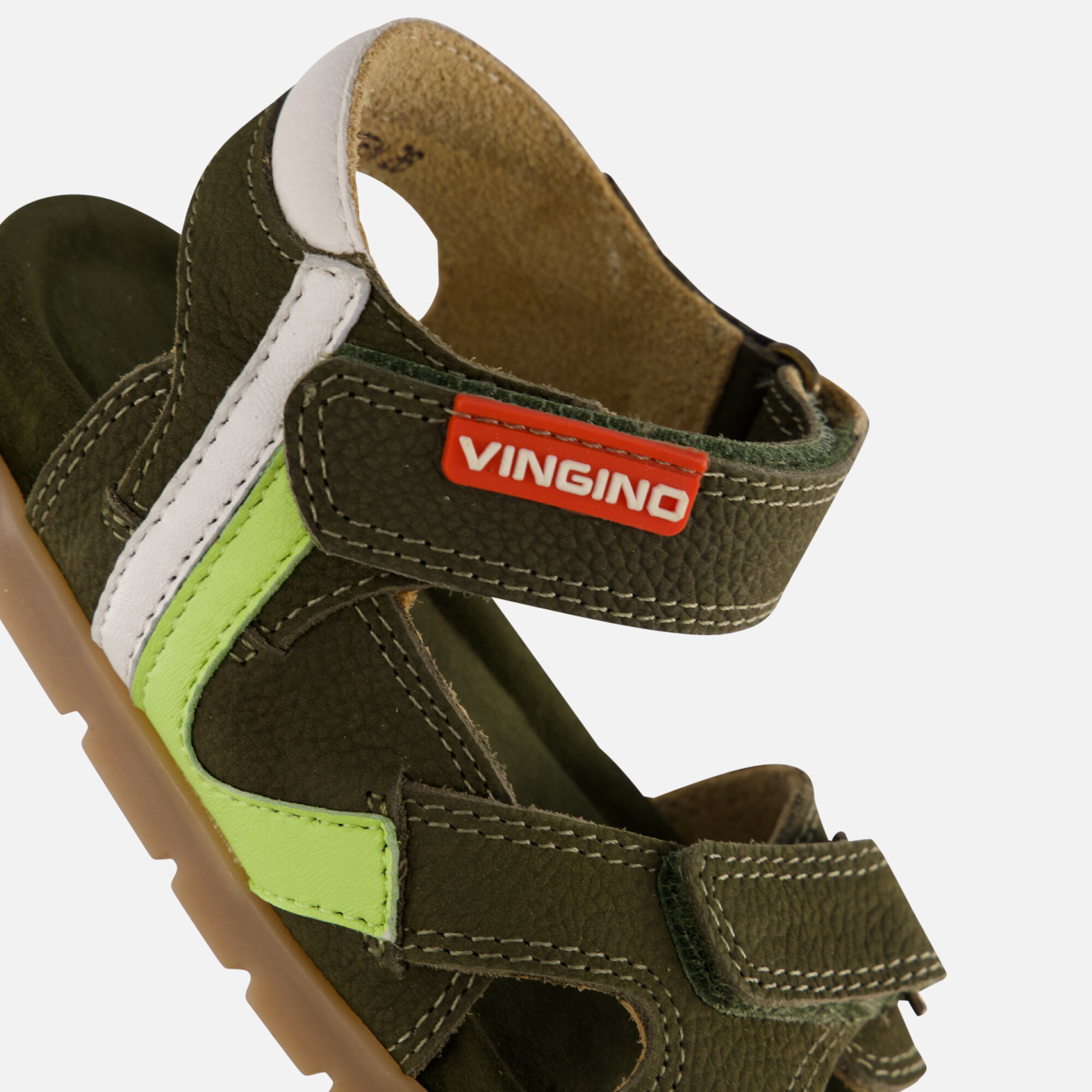 Vingino Norbert Sandalen groen Leer afbeelding 3