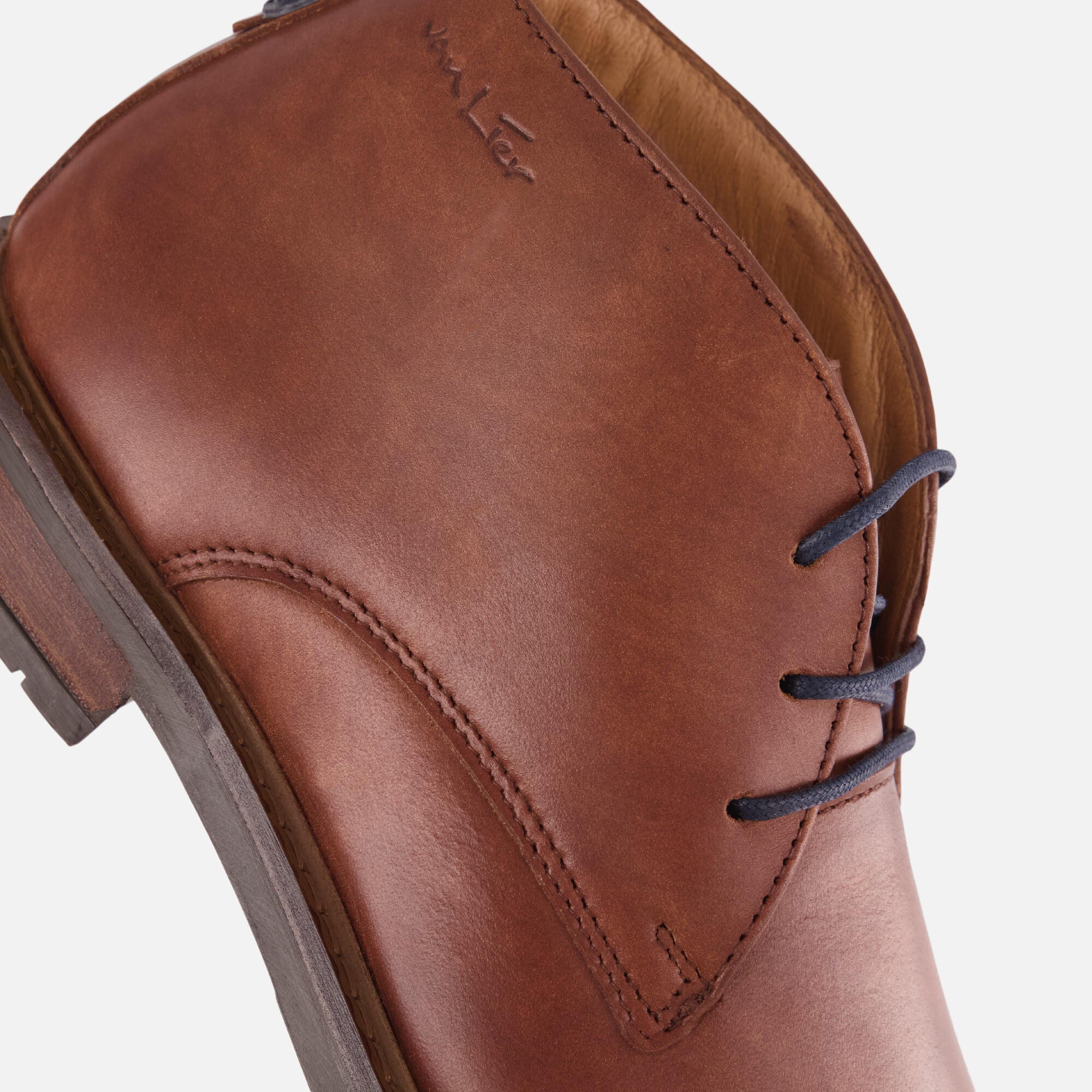Van Lier Veterschoenen cognac Leer afbeelding 4