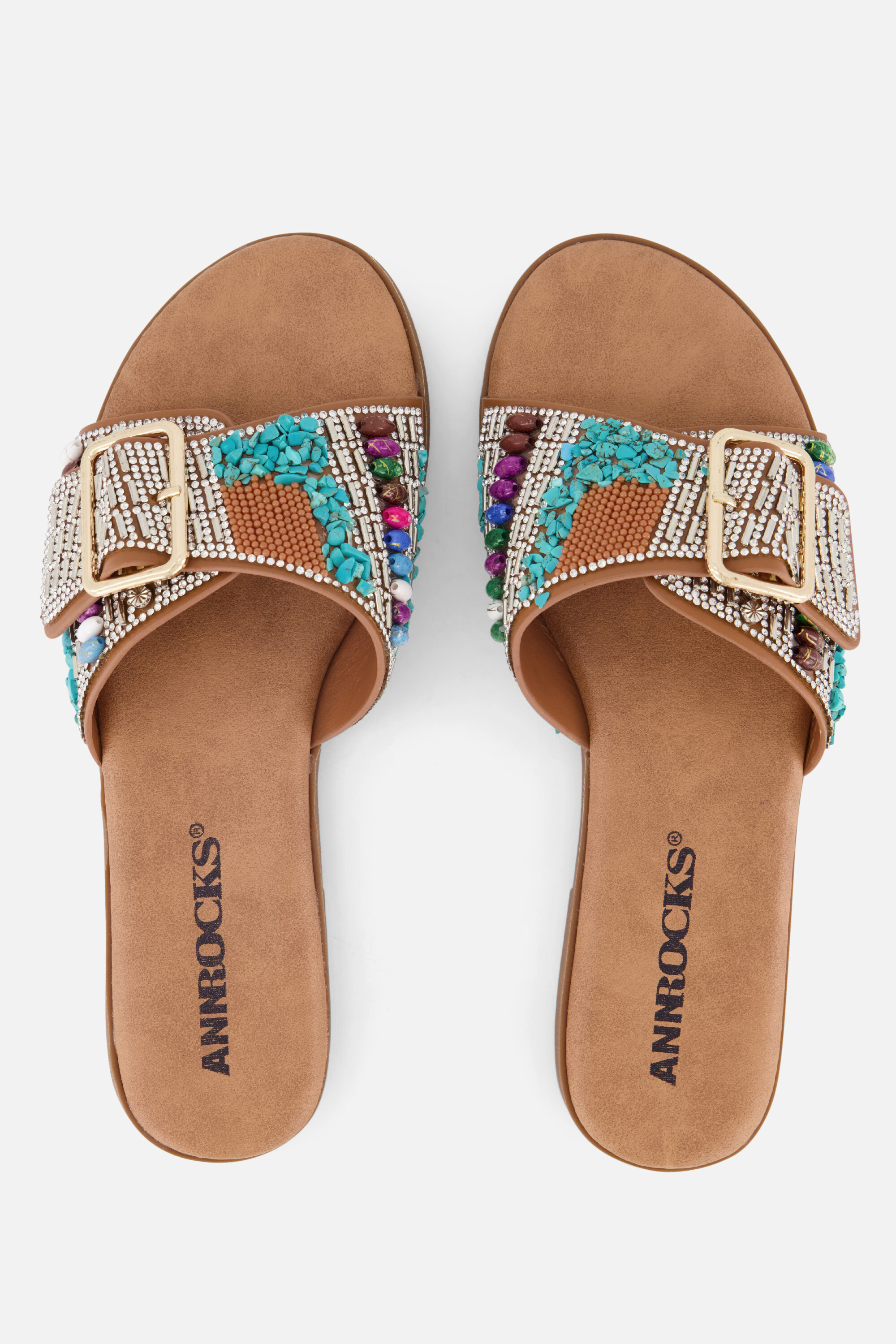 Ann Rocks Slippers bruin Synthetisch afbeelding 2