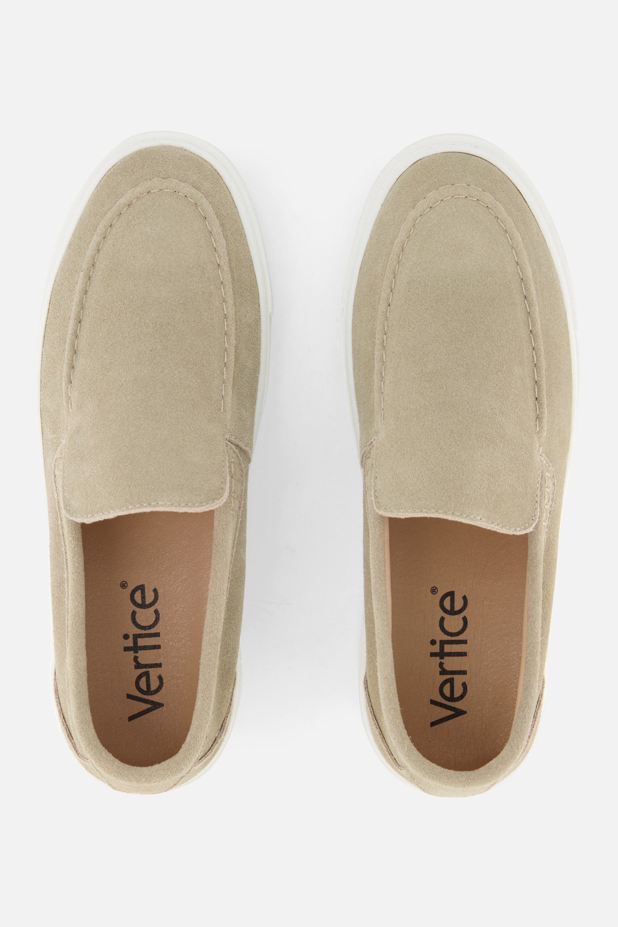 Vertice Instappers beige Suede afbeelding 3