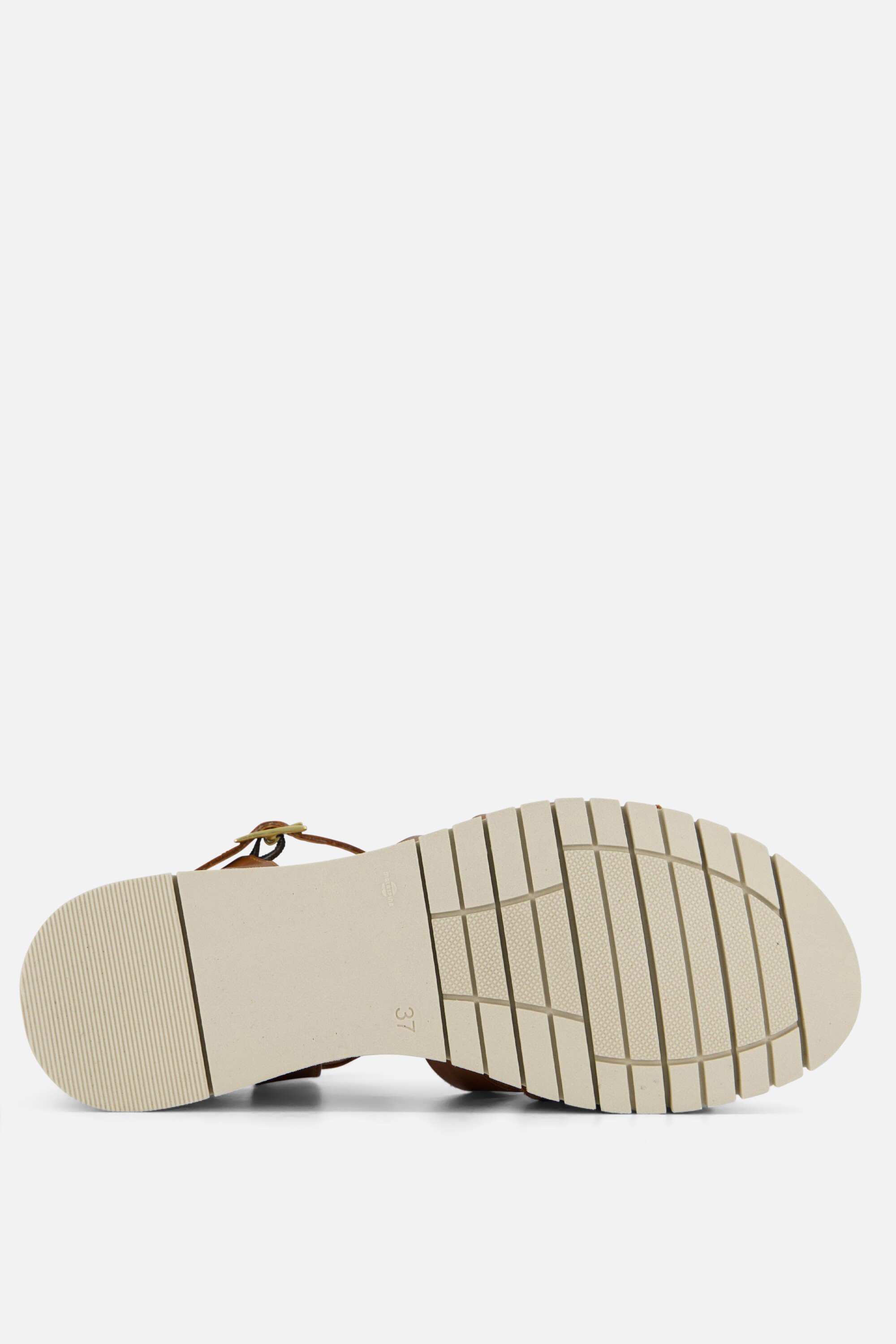 Aqa Sandalen met sleehak cognac Leer afbeelding 2