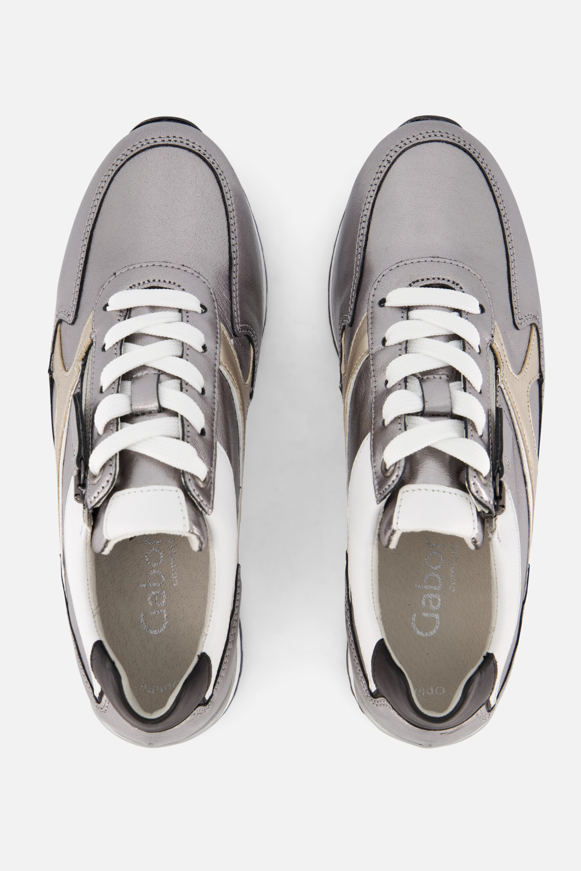 Gabor Sneakers zilver Leer afbeelding 2
