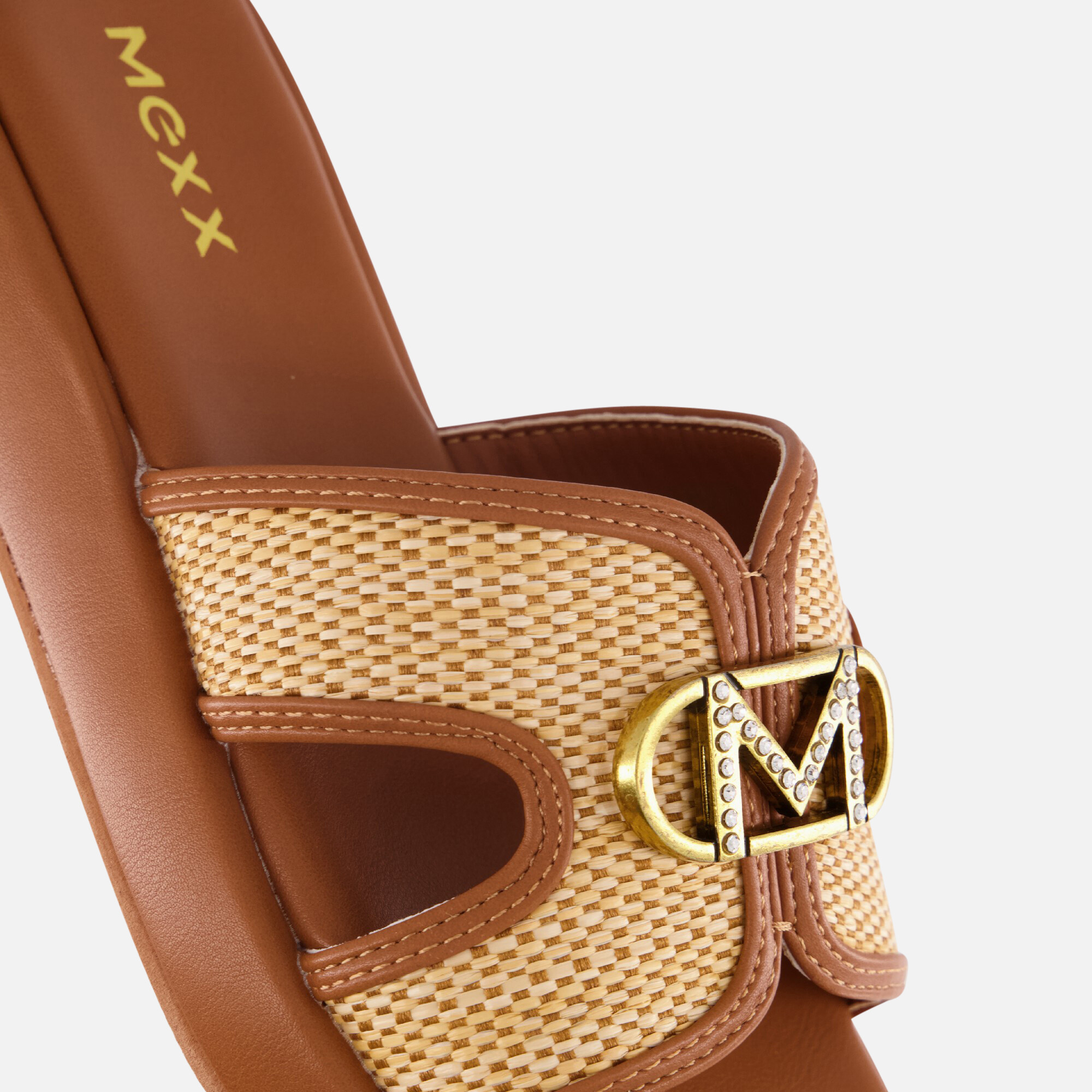 Mexx Rami Pacha Slippers cognac Synthetisch afbeelding 3