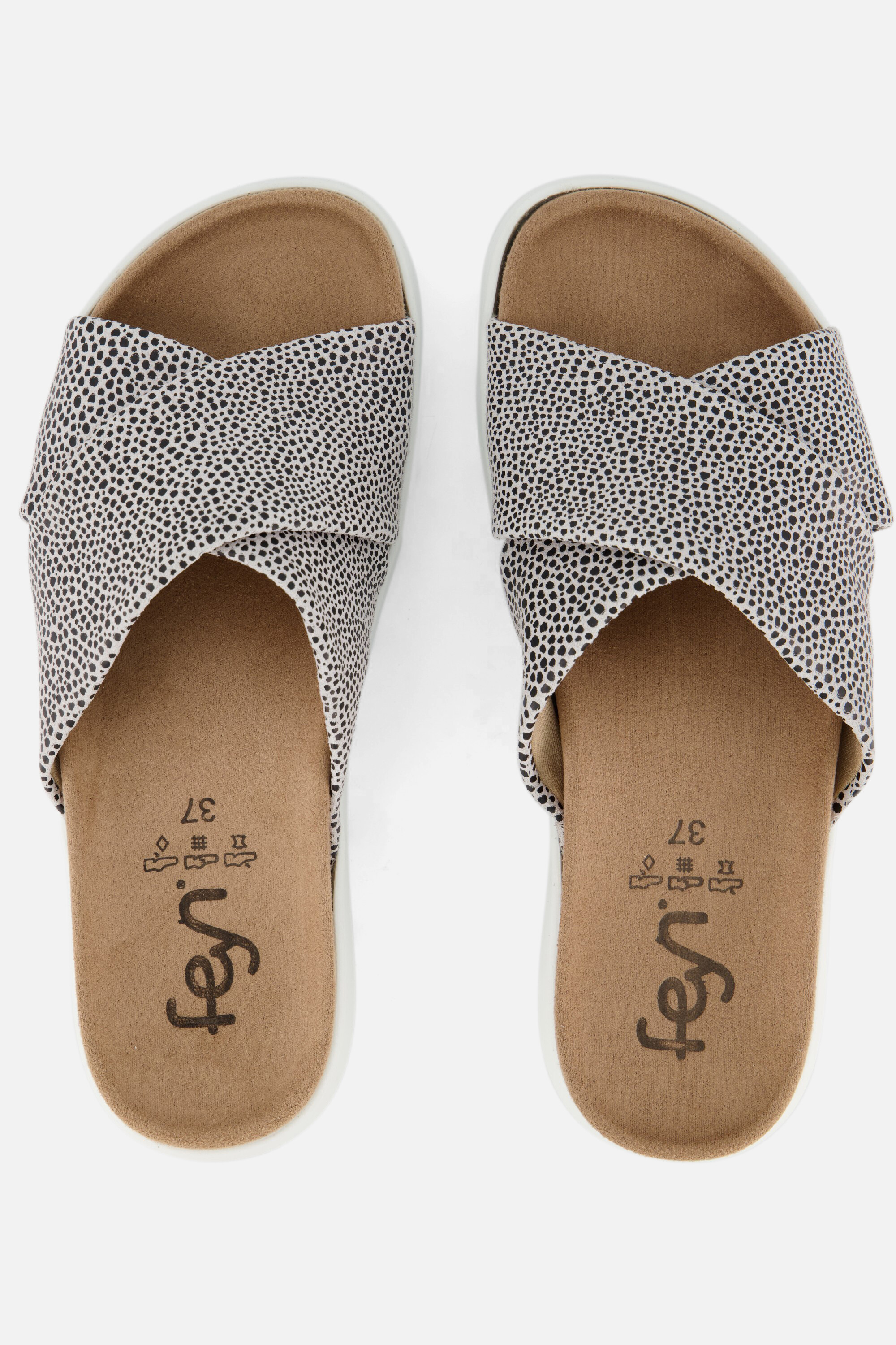 Feyn Slippers wit Leer afbeelding 2