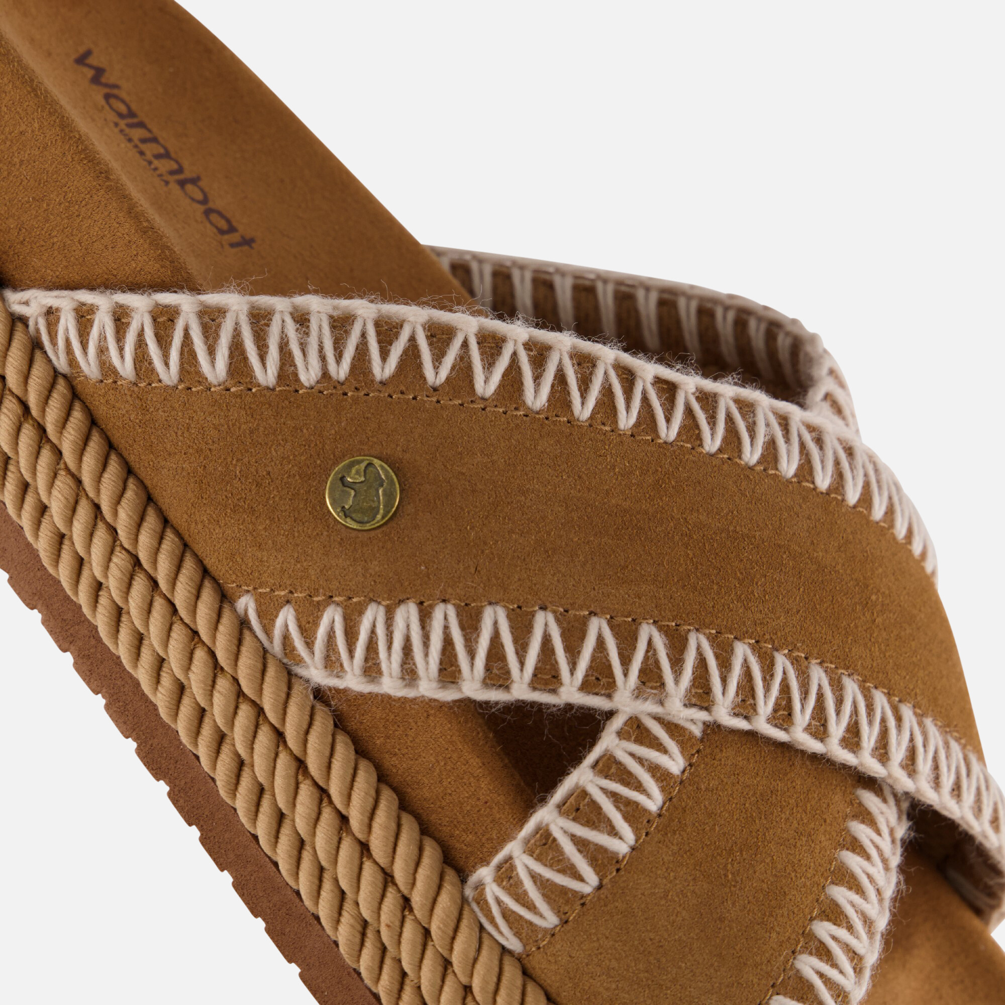 Warmbat Nullagine Slippers cognac Suede afbeelding 4