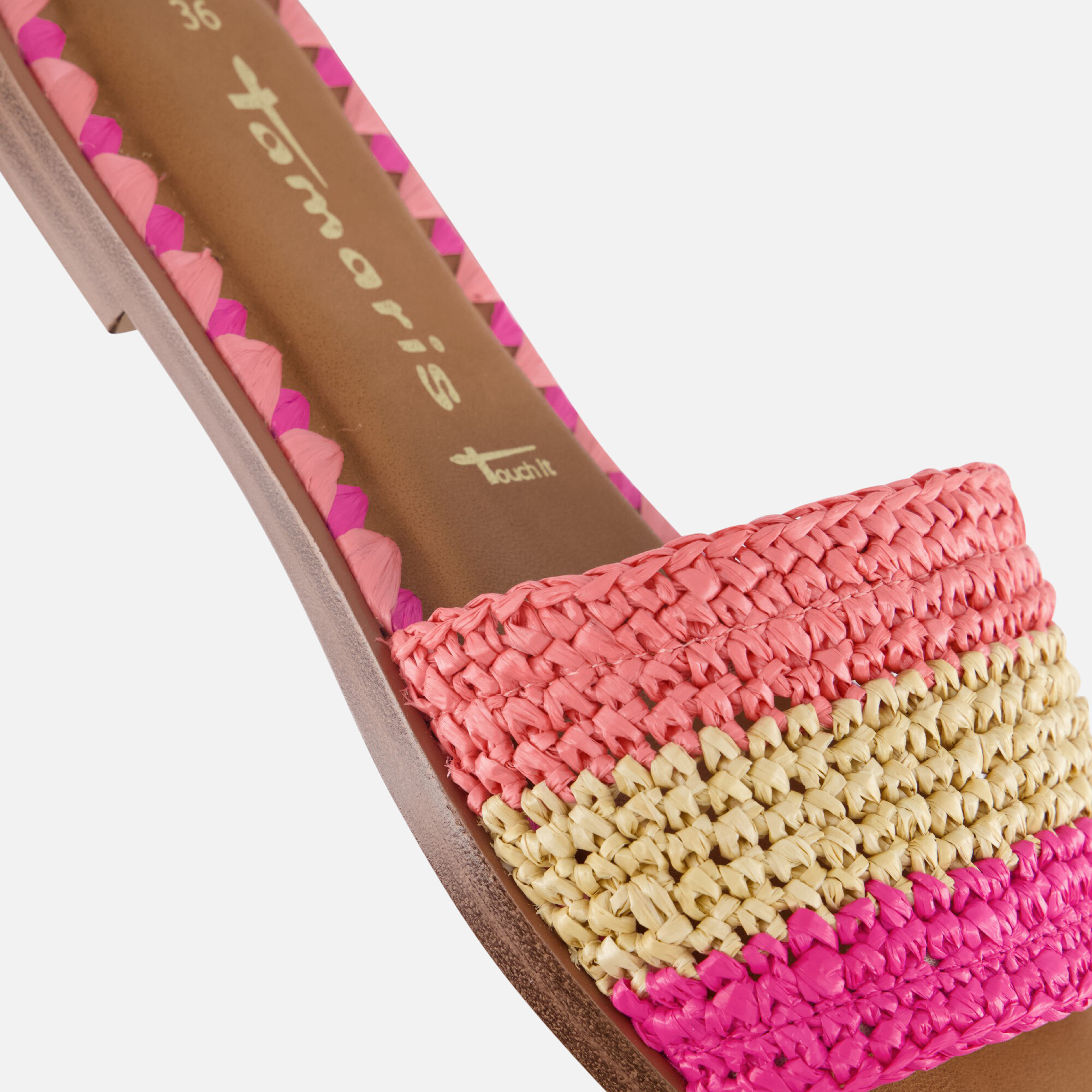 Tamaris Slippers roze Textiel afbeelding 3