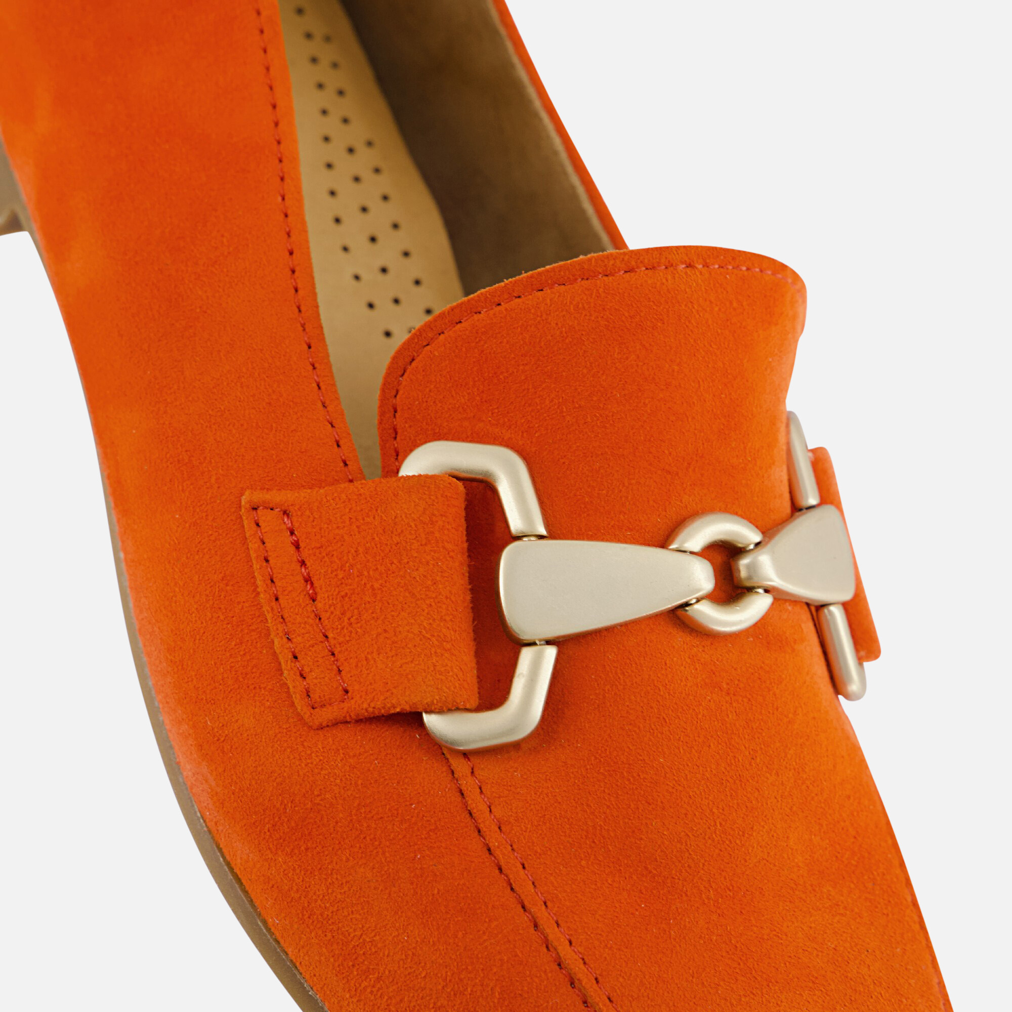 Gabor Instappers oranje Suede afbeelding 4