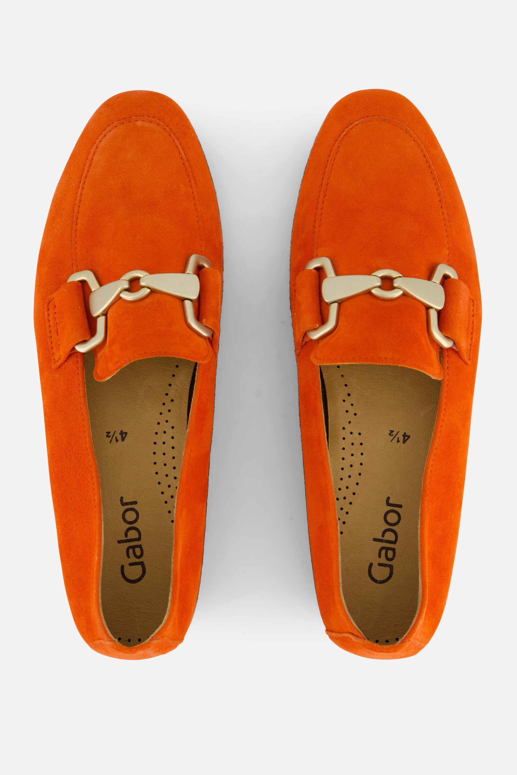 Gabor Instappers oranje Suede afbeelding 2