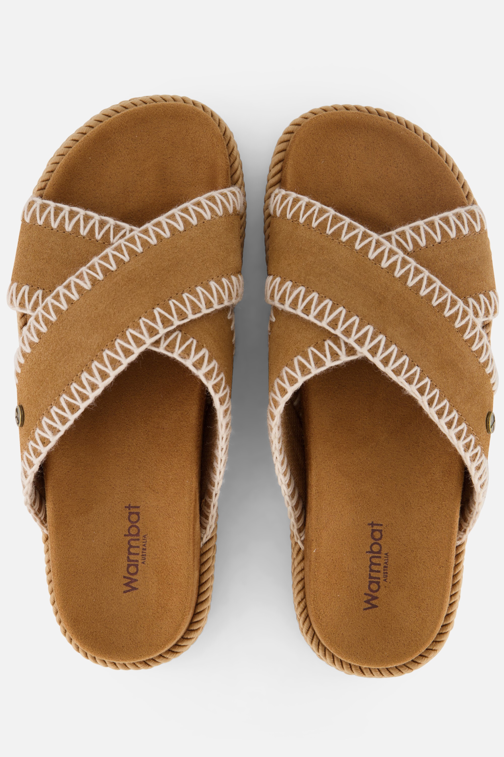 Warmbat Nullagine Slippers cognac Suede afbeelding 2