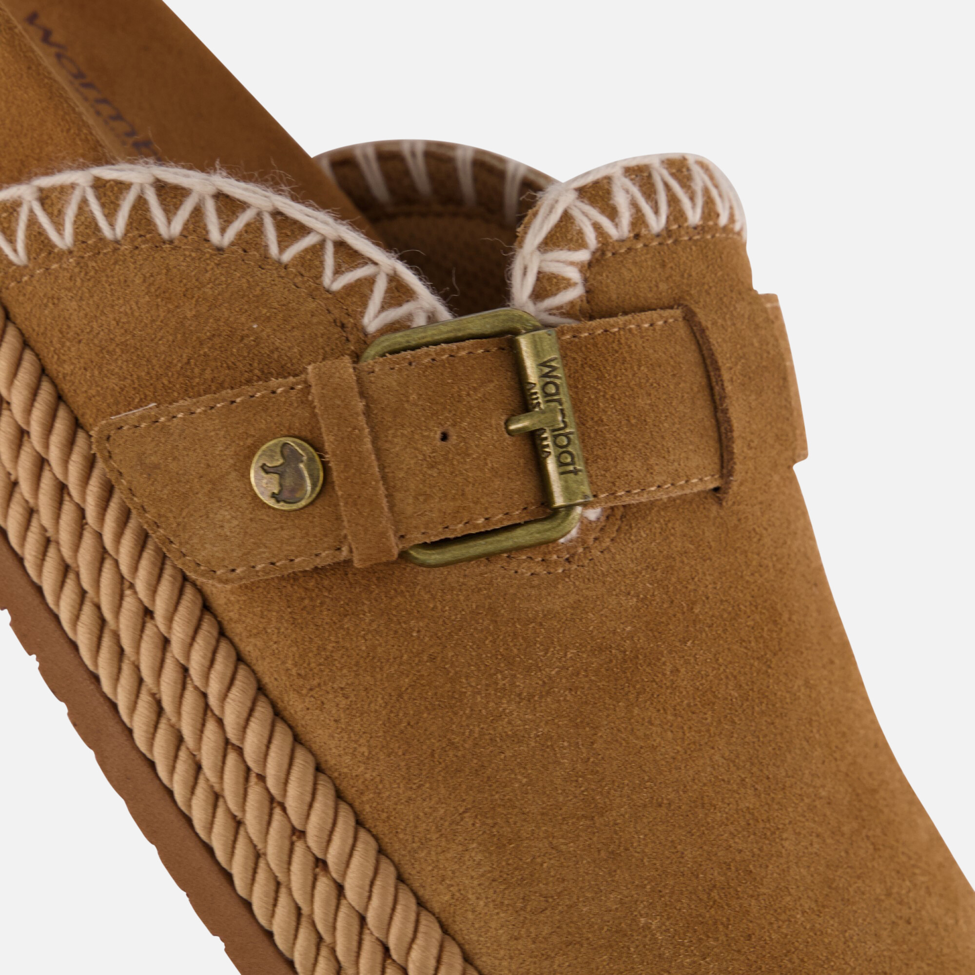 Warmbat Warrego Slippers cognac Suede afbeelding 4