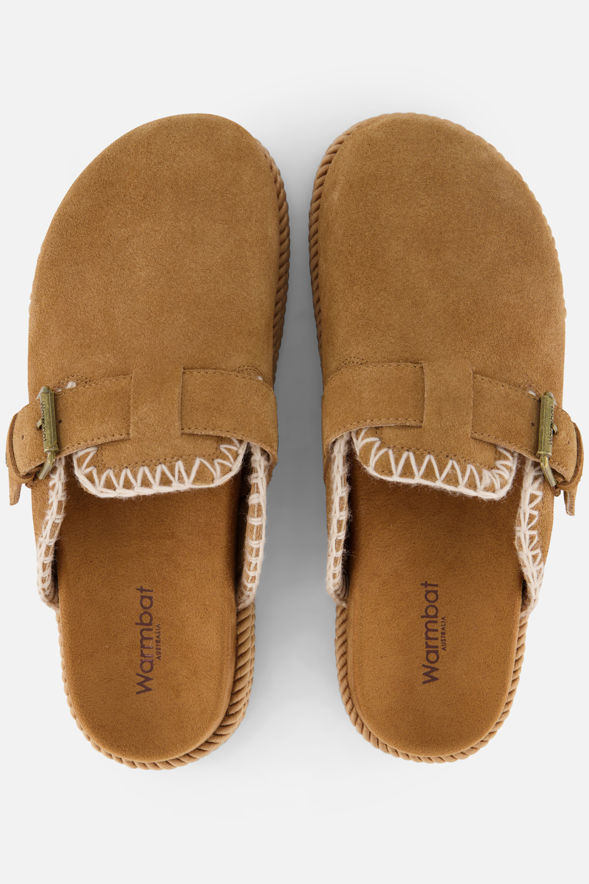 Warmbat Warrego Slippers cognac Suede afbeelding 2