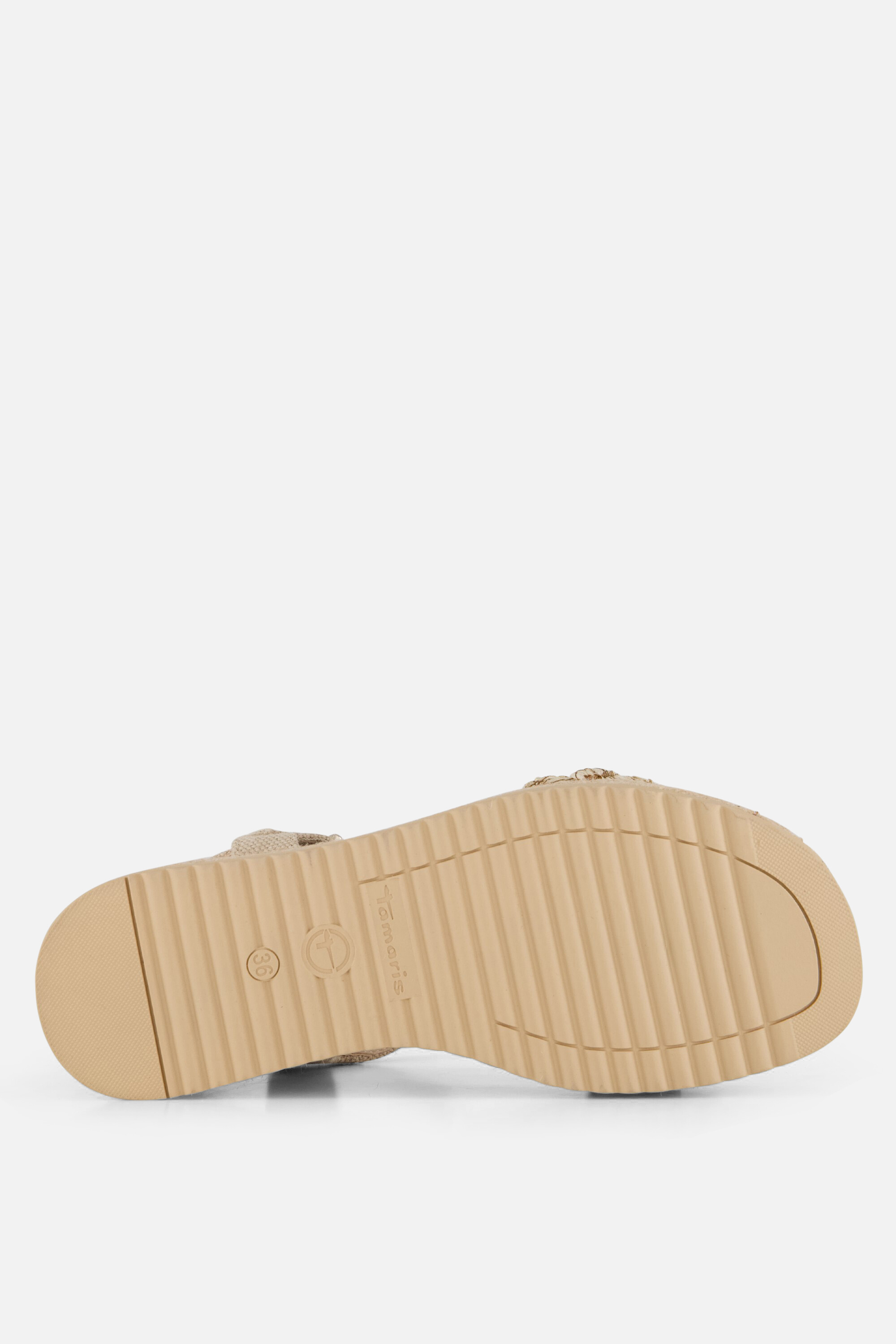 Tamaris Raffia Sandalen beige Textiel afbeelding 2