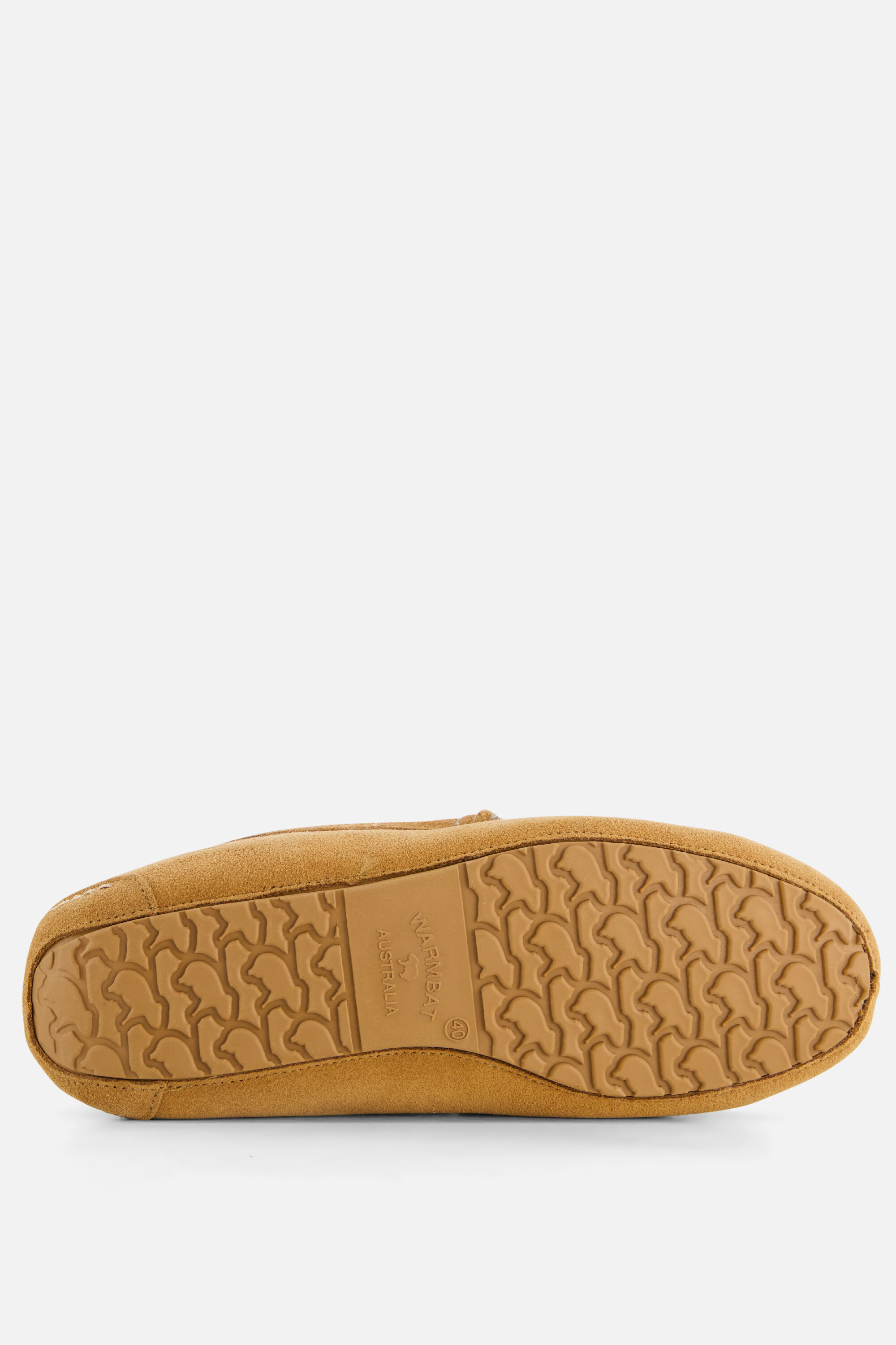 Warmbat Pantoffels cognac Suede afbeelding 3