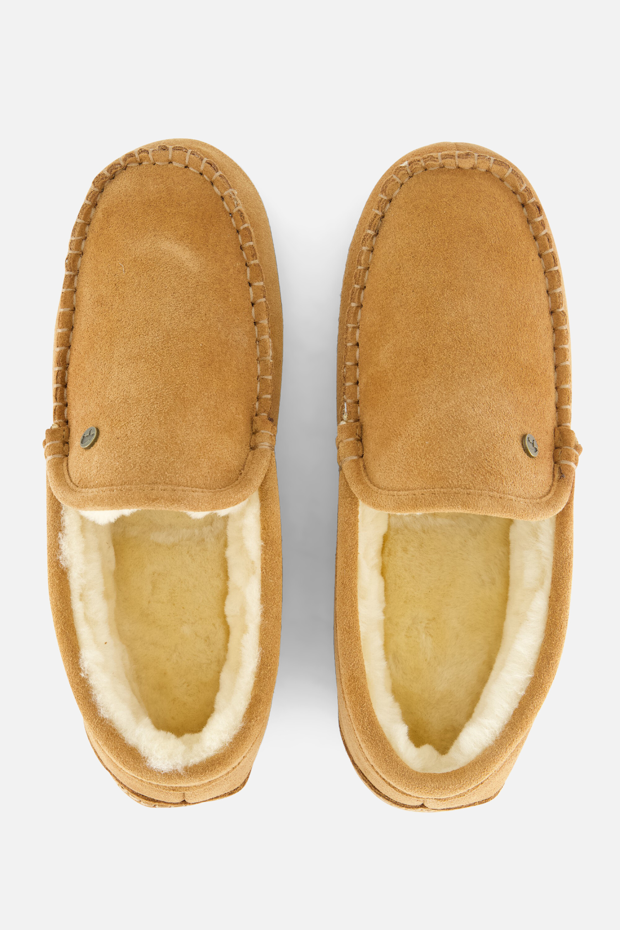 Warmbat Pantoffels cognac Suede afbeelding 2