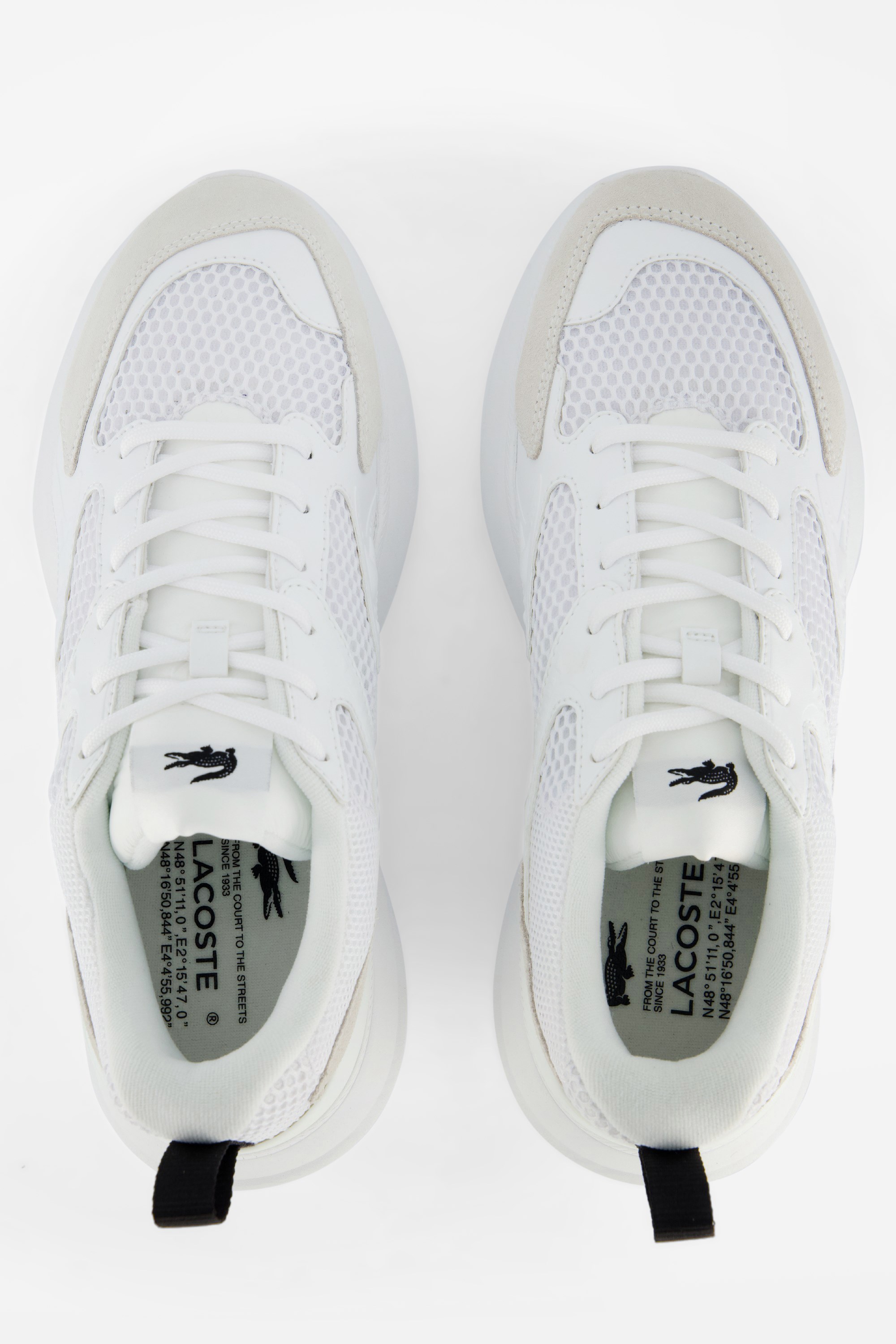 Lacoste L003 Evo Sneakers wit Textiel afbeelding 2