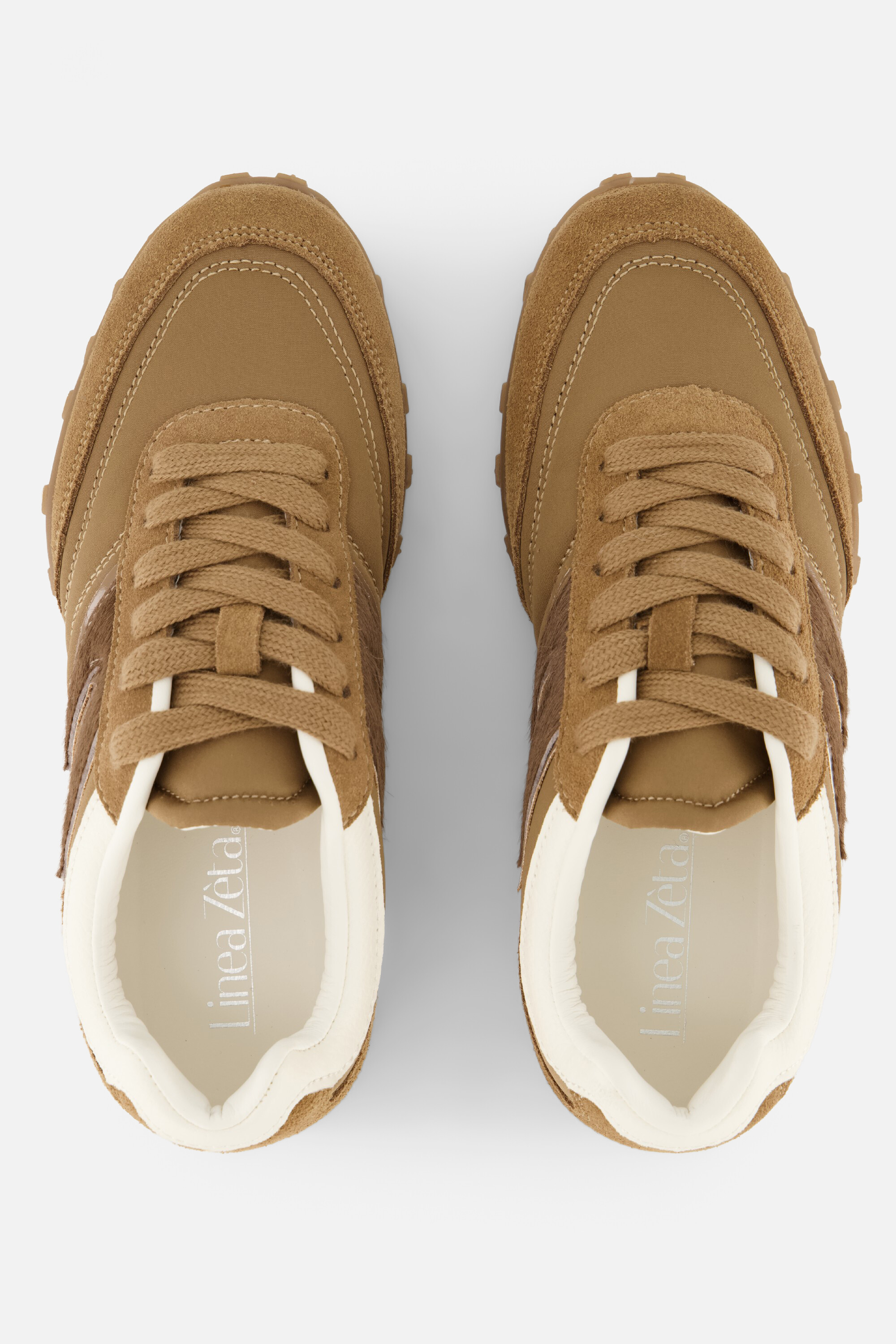 Linea Zeta Sneakers bruin Suede afbeelding 2
