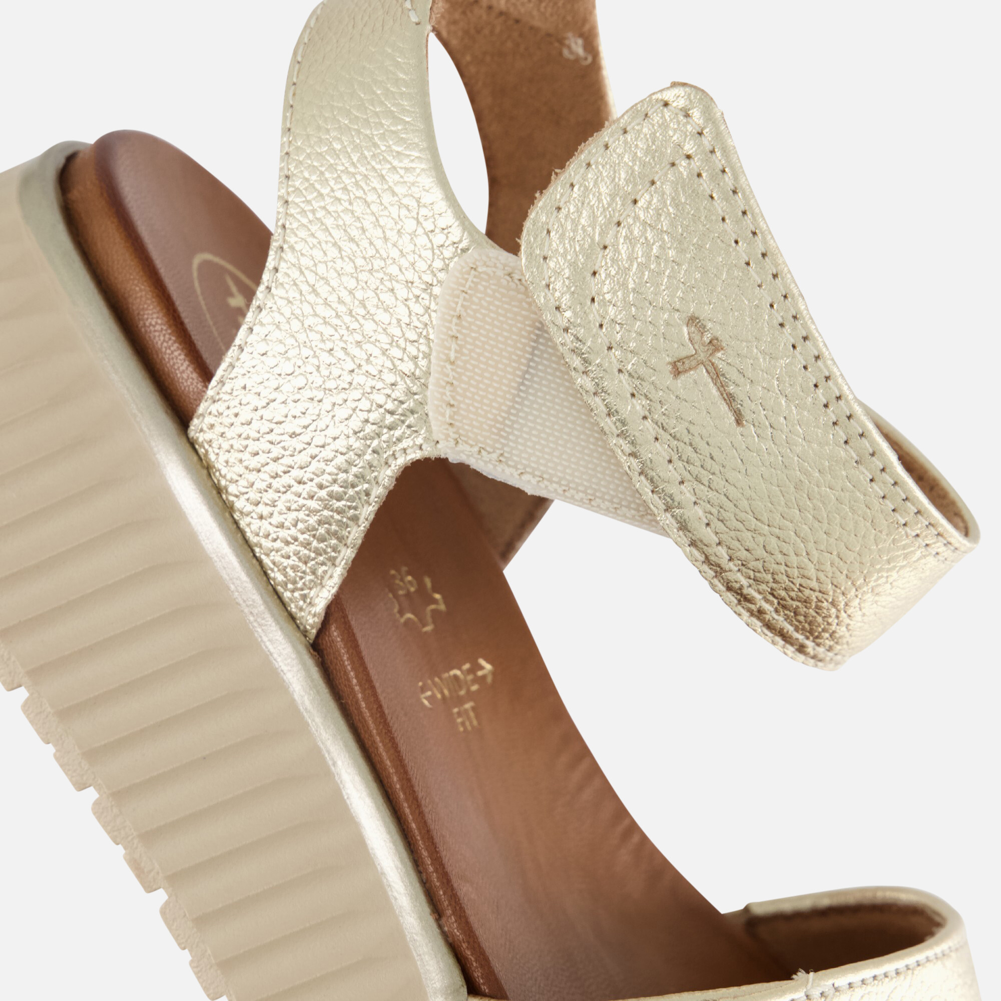 Tamaris Comfort Sandalen goud Leer afbeelding 3