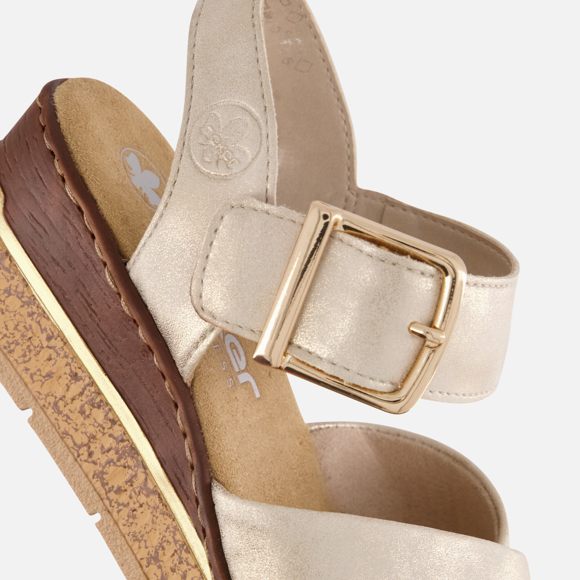 Rieker Sandalen beige Textiel afbeelding 3