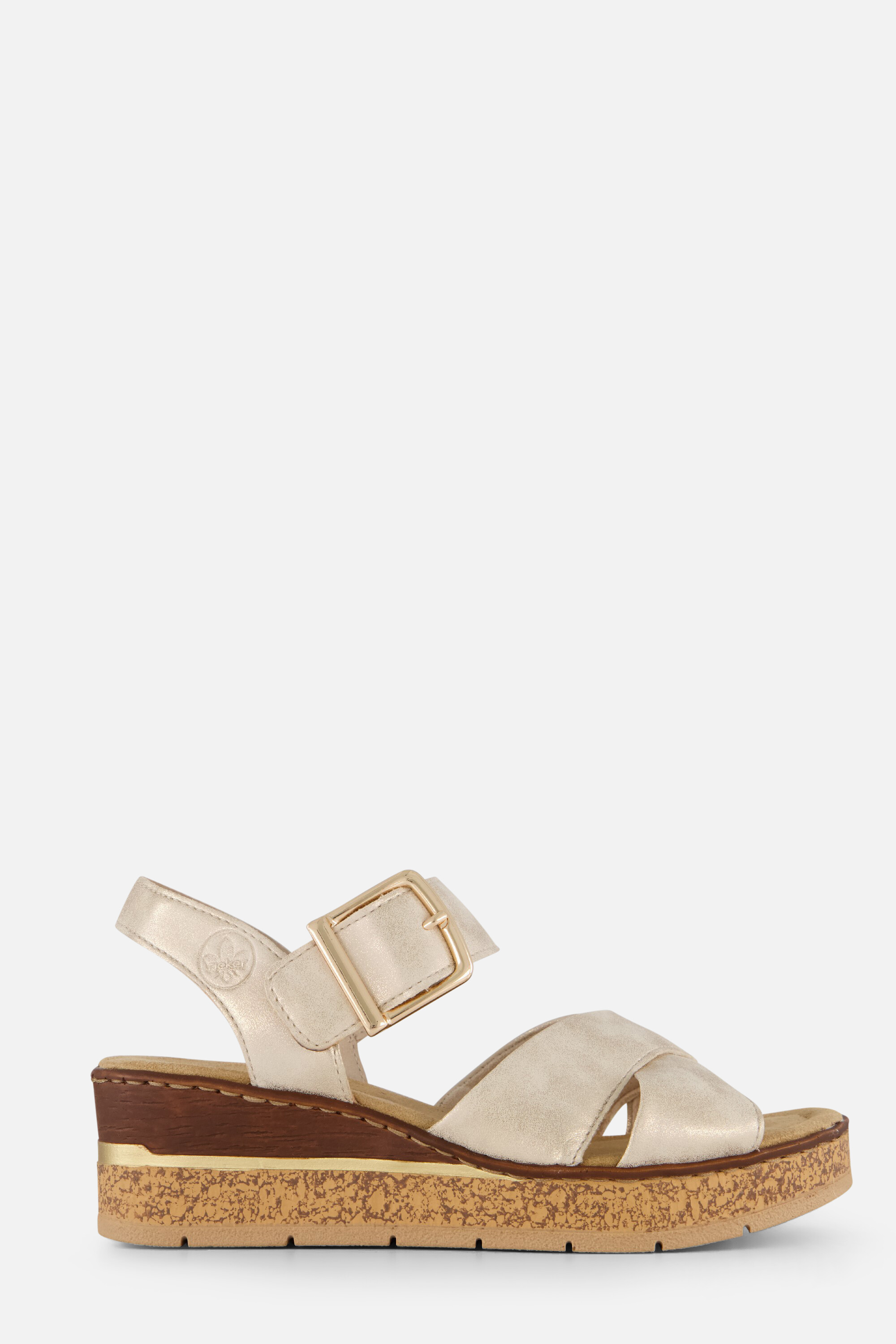 Rieker Sandalen beige Textiel afbeelding 4