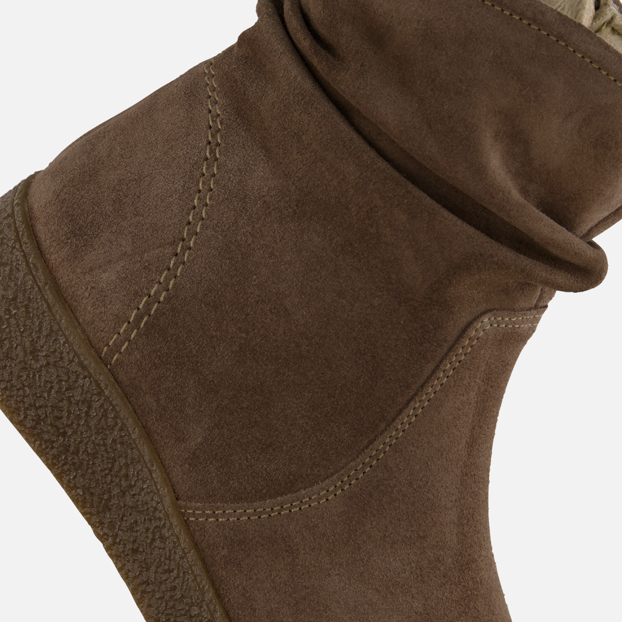 Feyn Marina Enkellaarsjes taupe Suede afbeelding 4