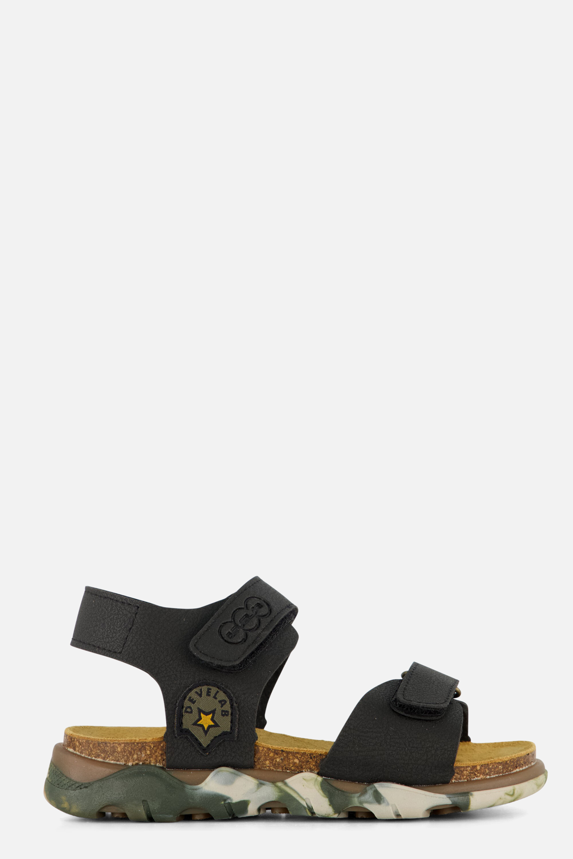 Develab Velcro Sandalen zwart Imitatieleer afbeelding 4
