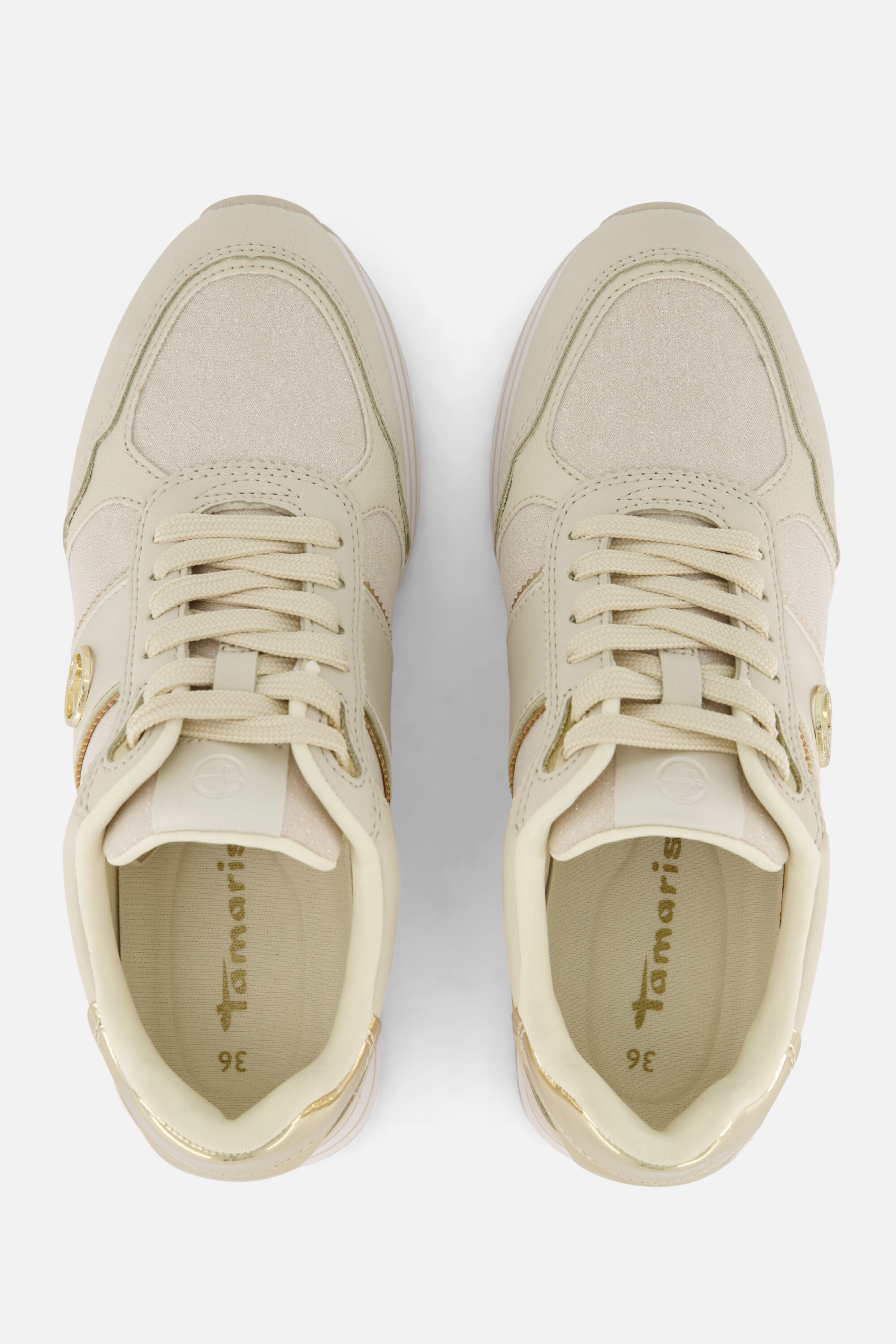 Tamaris Essential Sneakers beige Textiel afbeelding 2