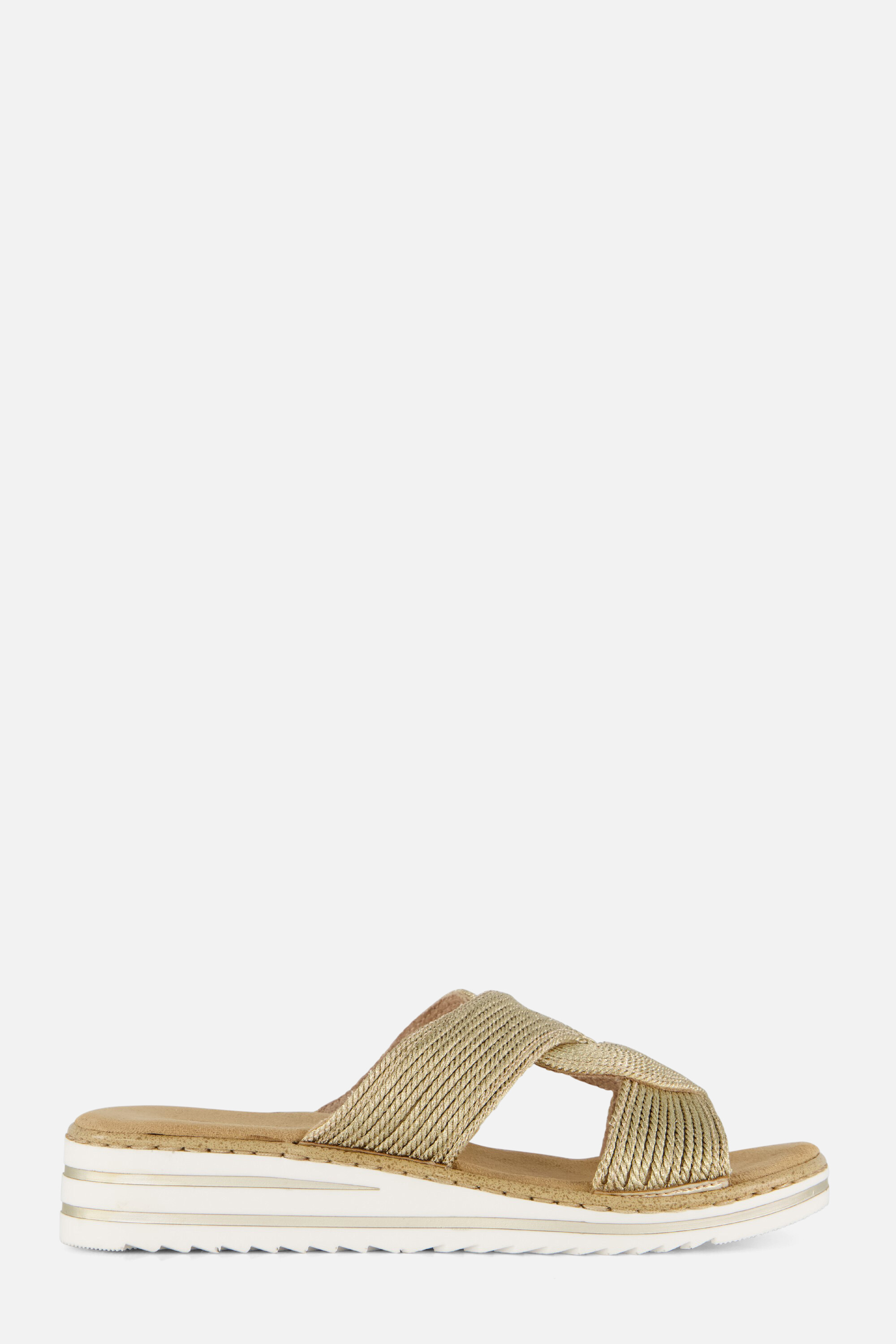 Rieker Slippers beige Textiel afbeelding 4