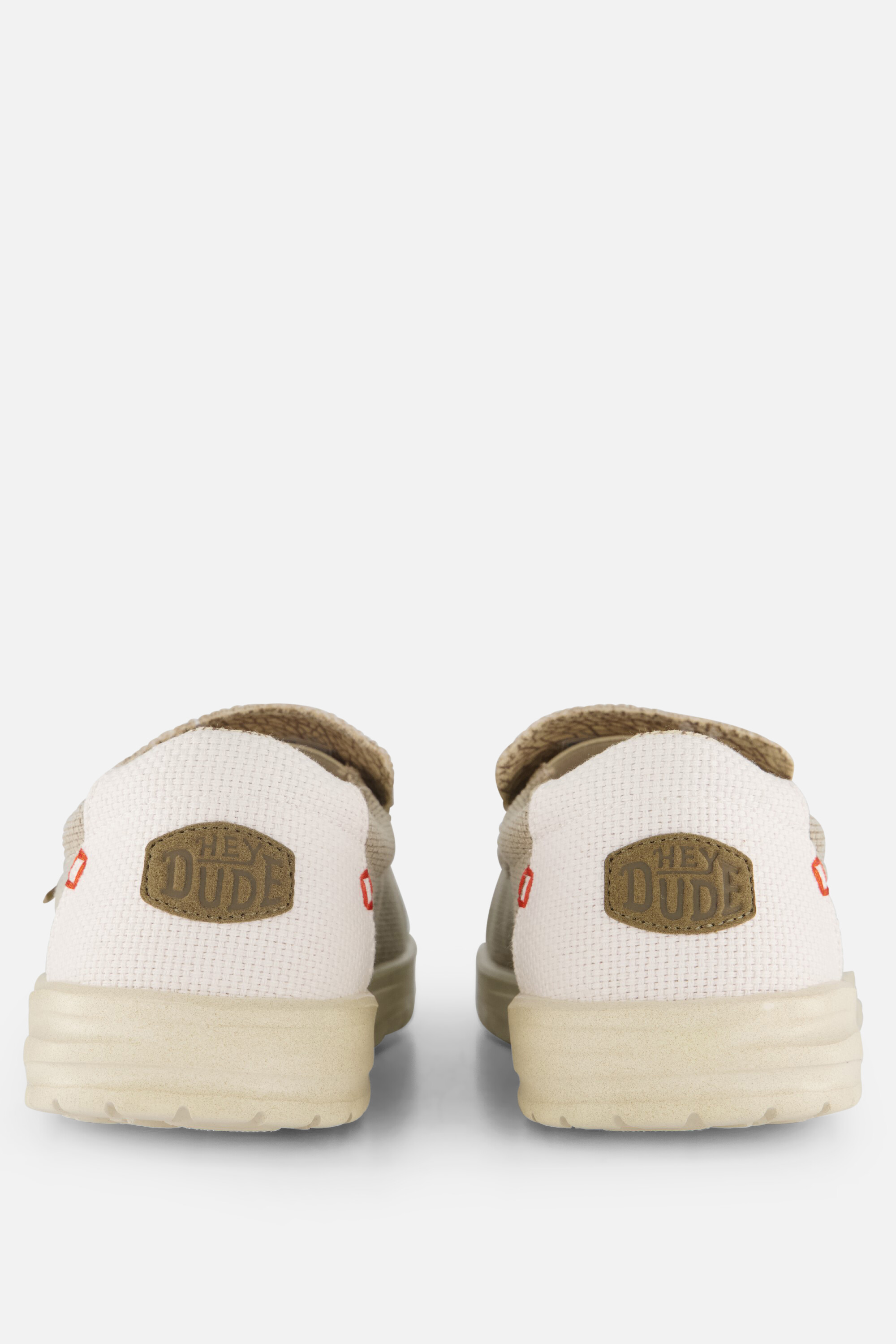 HEYDUDE Mikka Braided Instappers wit Canvas afbeelding 2