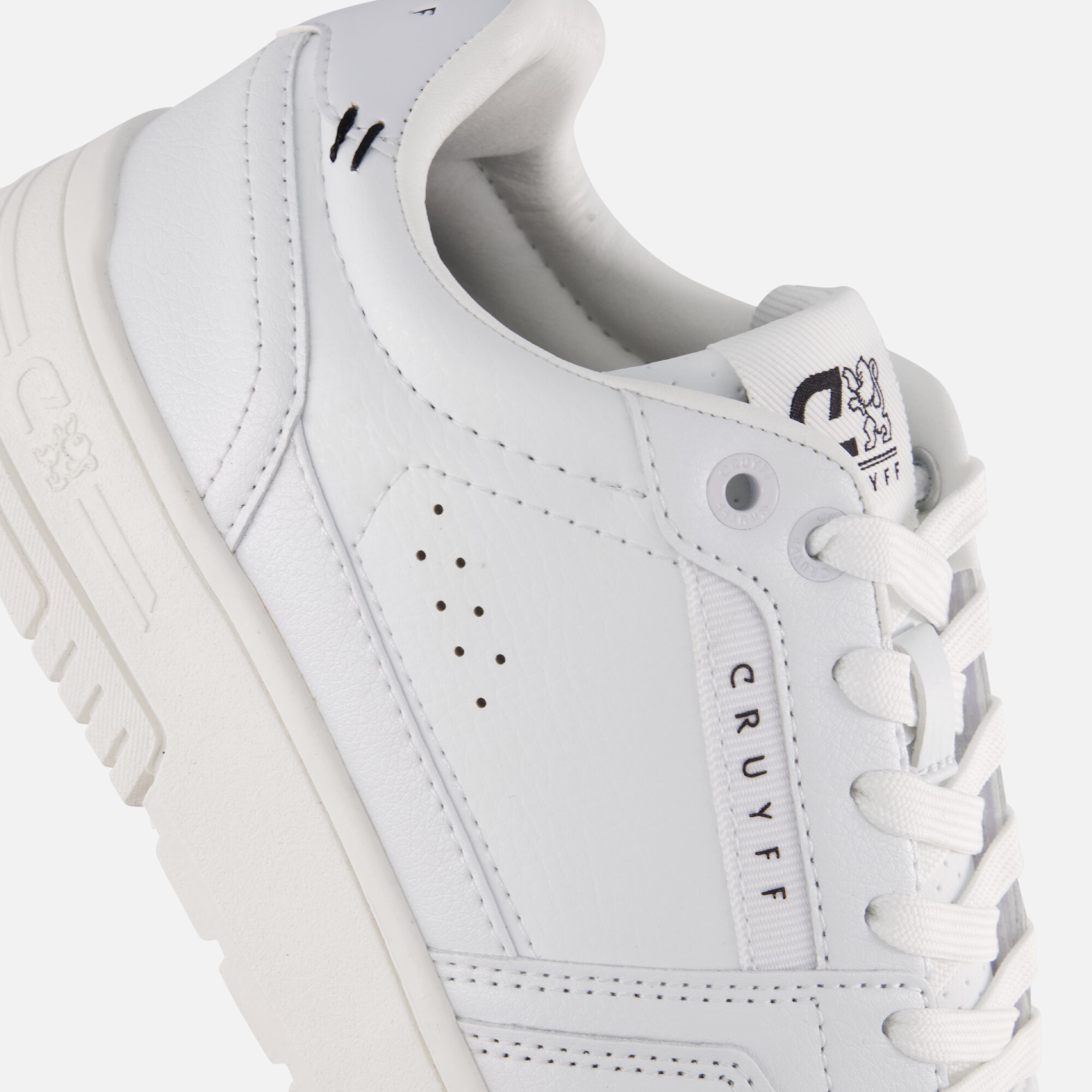 Cruyff Endorsed Sport Sneakers wit Leer afbeelding 4