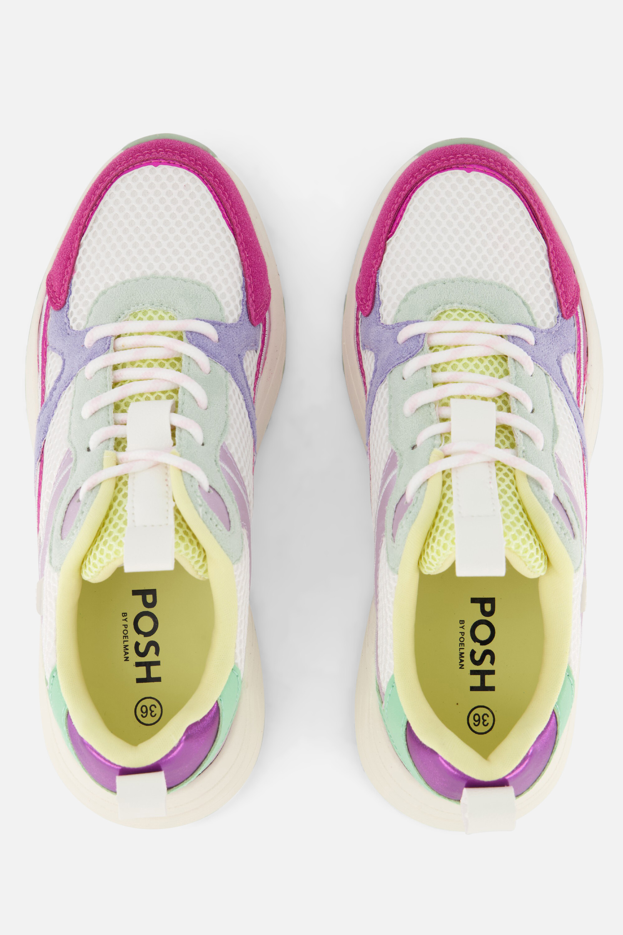 POSH by Poelman Sneakers roze Textiel afbeelding 3