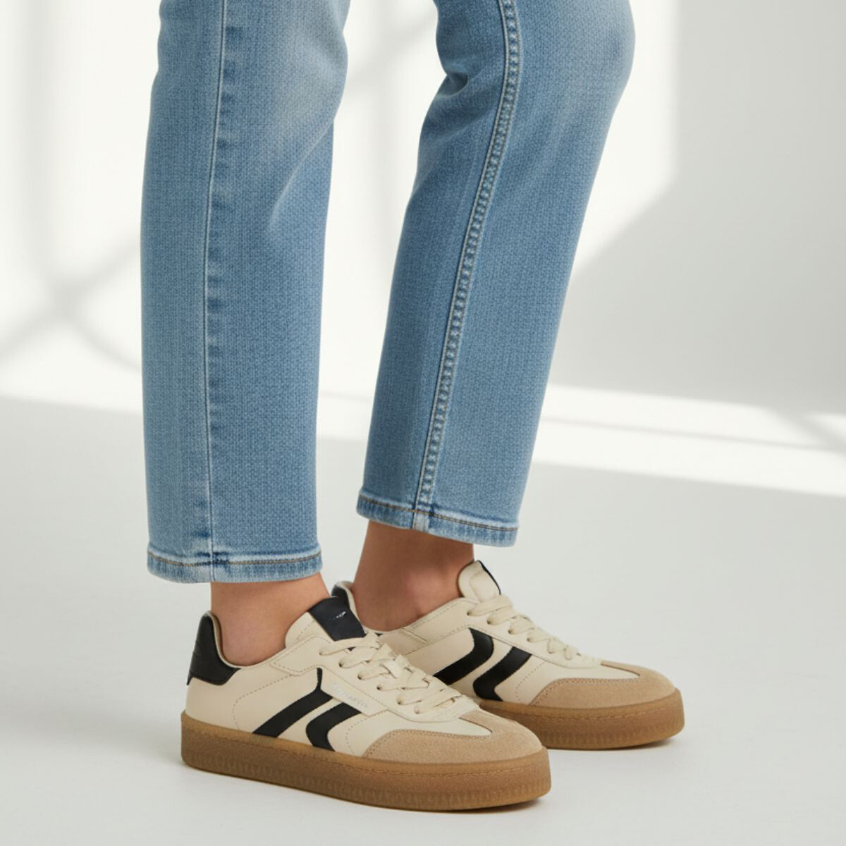 Tamaris Sneakers beige Leer