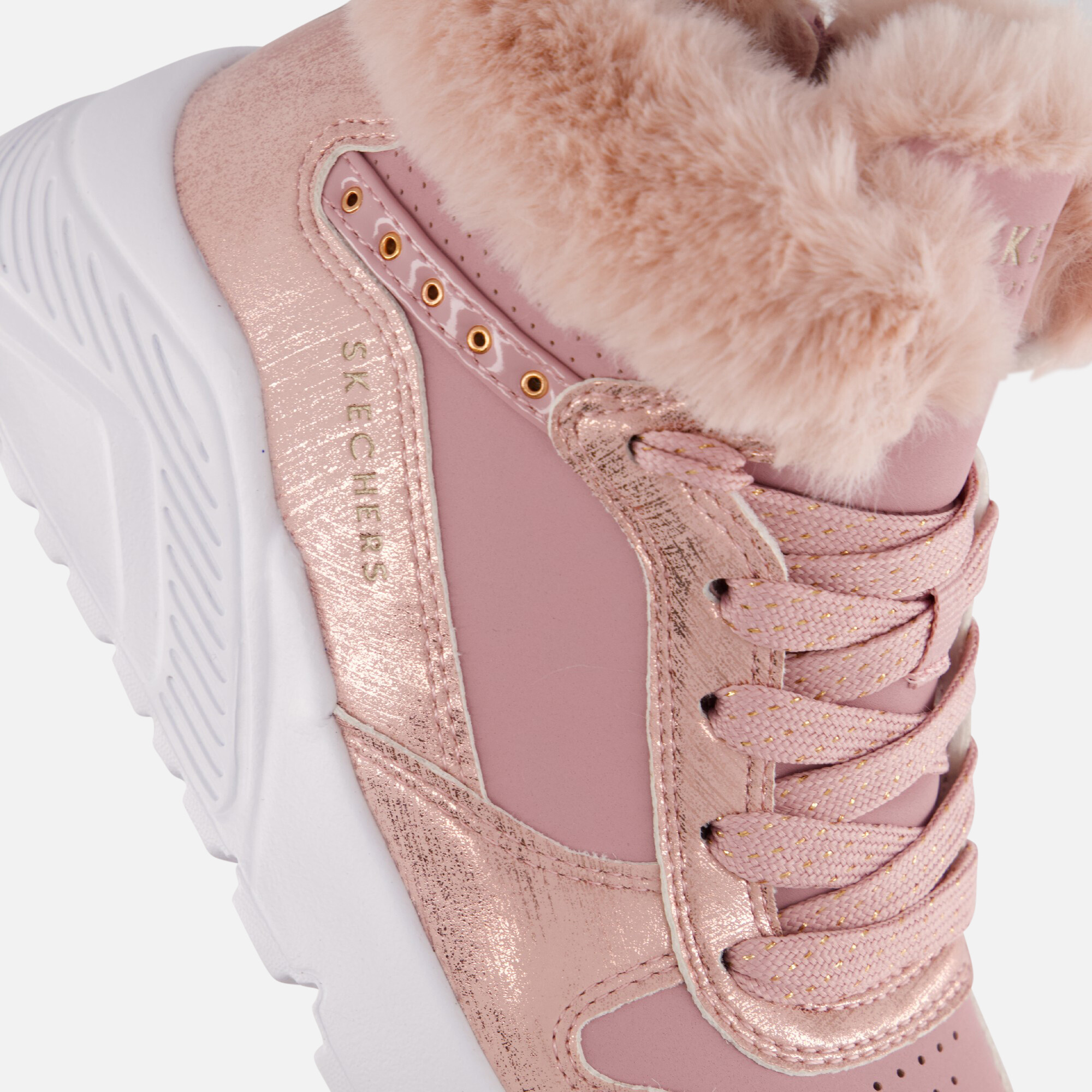 Skechers Uno Lite Comfurt Collar Veterboots roze afbeelding 4
