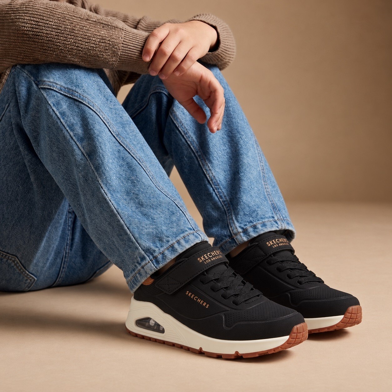 Skechers Uno gen1 sneakers zwart - Maat 36