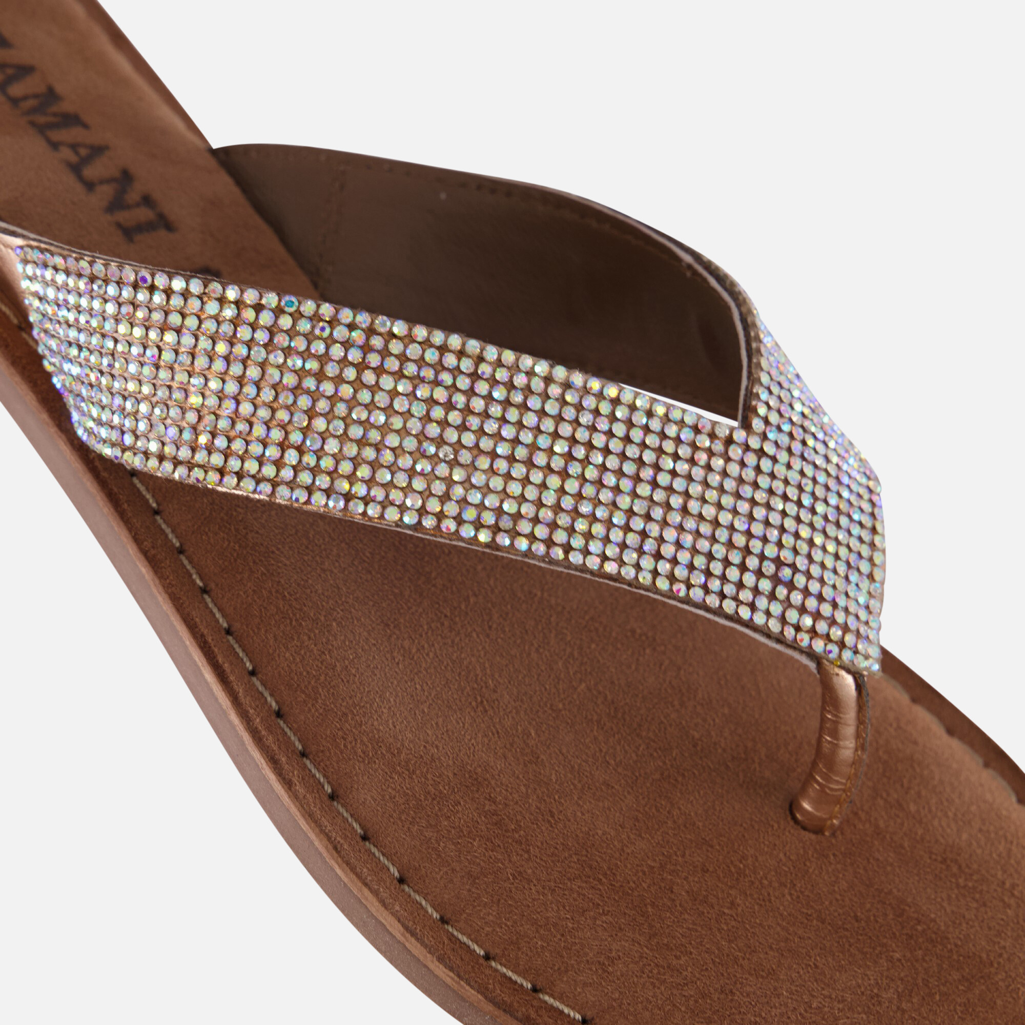 Lazamani Rainbow Slippers zilver Leer afbeelding 4