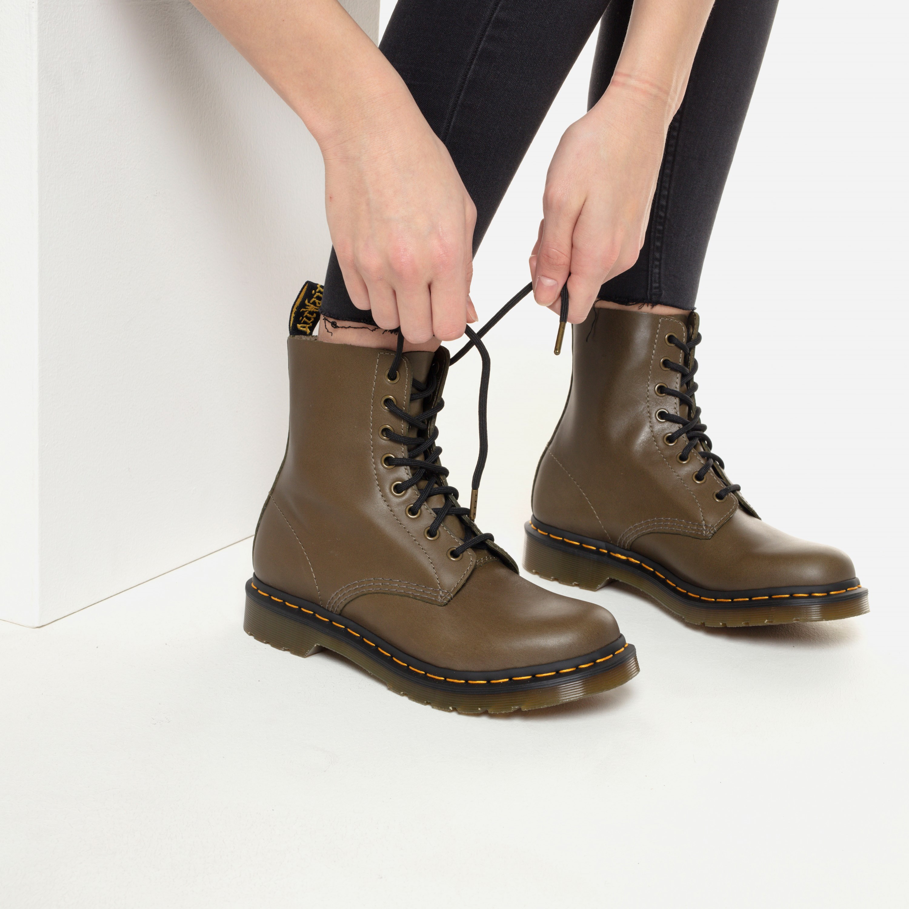 Dr. Martens 1460 Pascal veterboots groen Leer afbeelding 2