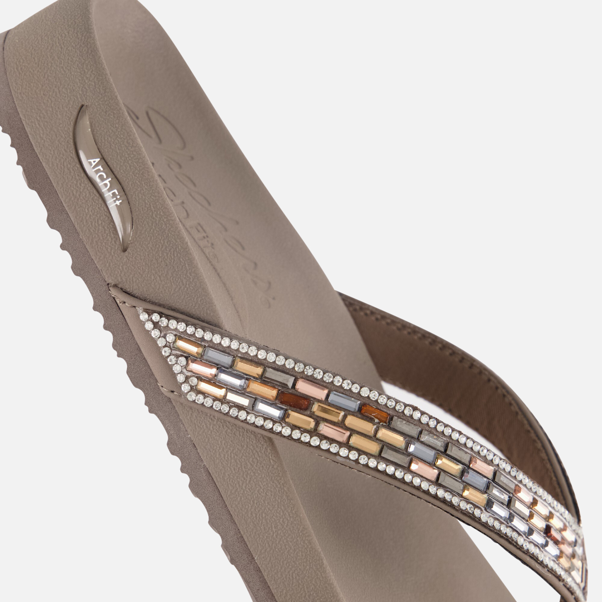 Skechers Arch Fit Meditation Slippers taupe afbeelding 3
