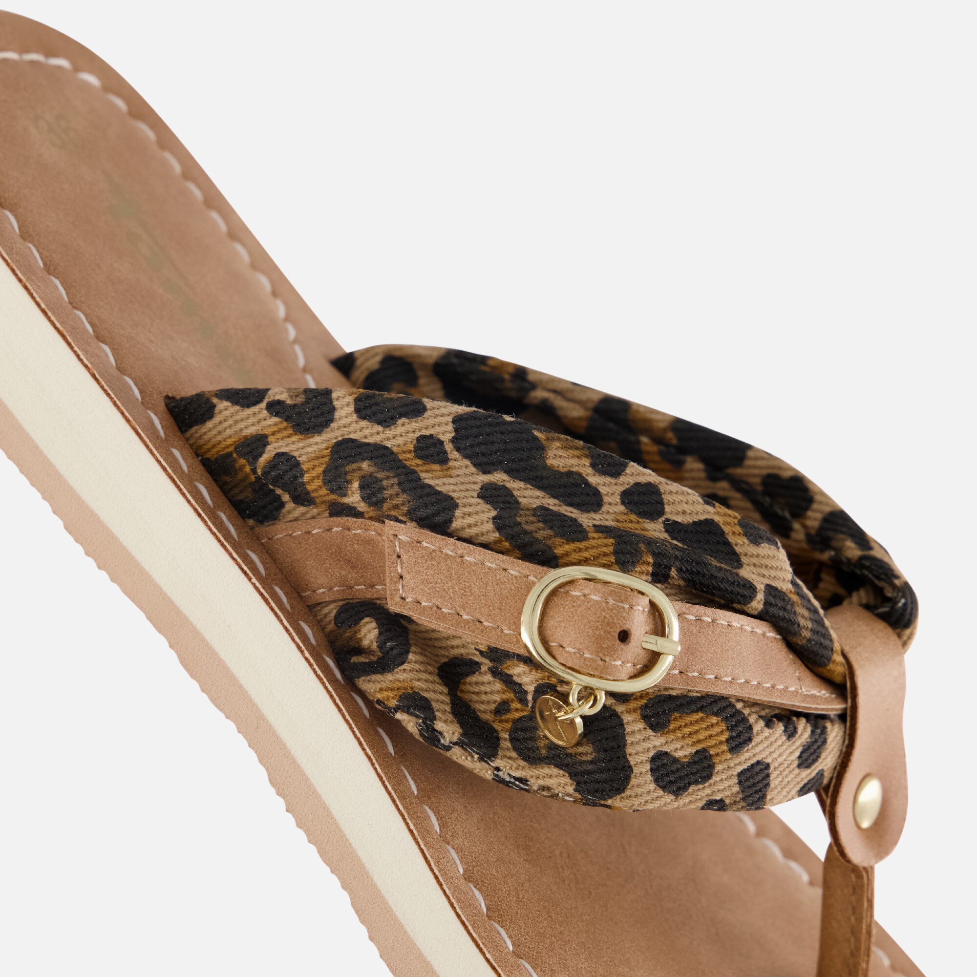 Tamaris Leopard Slippers bruin Textiel afbeelding 3
