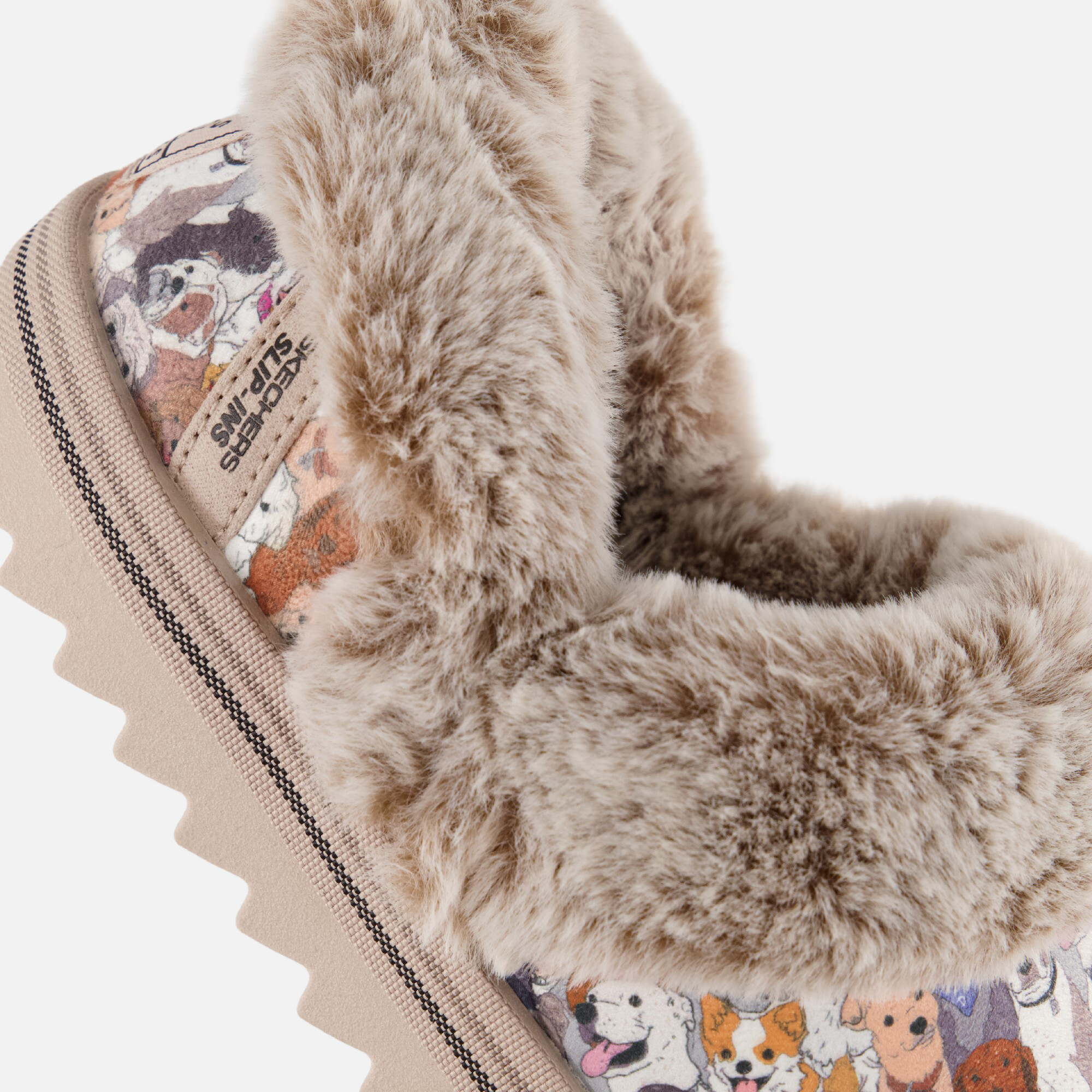 Skechers Slip-ins Too Cozy Pups Pantoffels grijs afbeelding 4