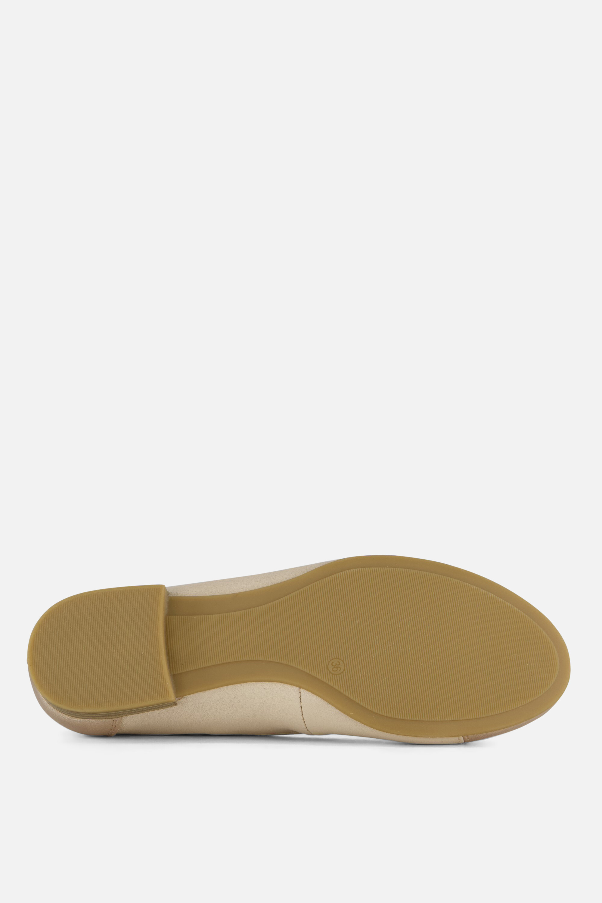 Tamaris Ballerina's beige Leer afbeelding 4