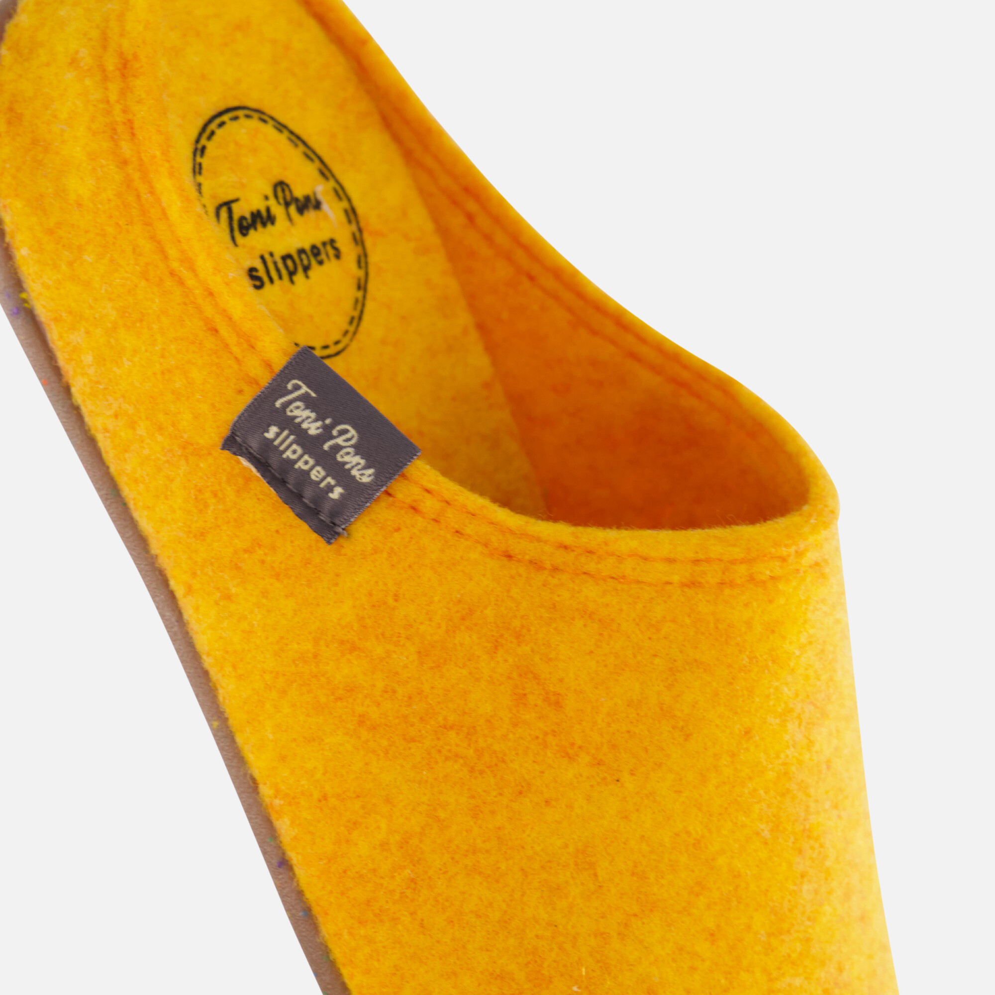 Toni Pons Pantoffels Mona geel Vilt afbeelding 3
