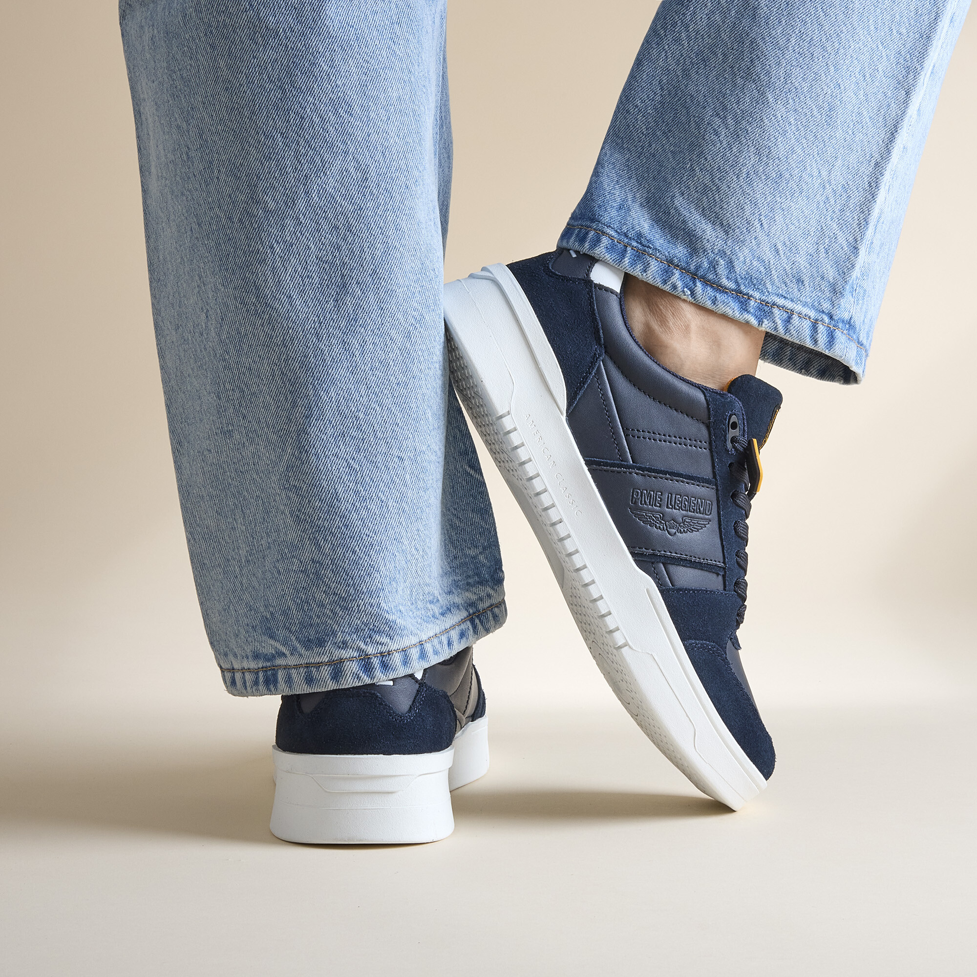 PME Legend PME Legend Brycepoint Sneakers blauw Imitatieleer