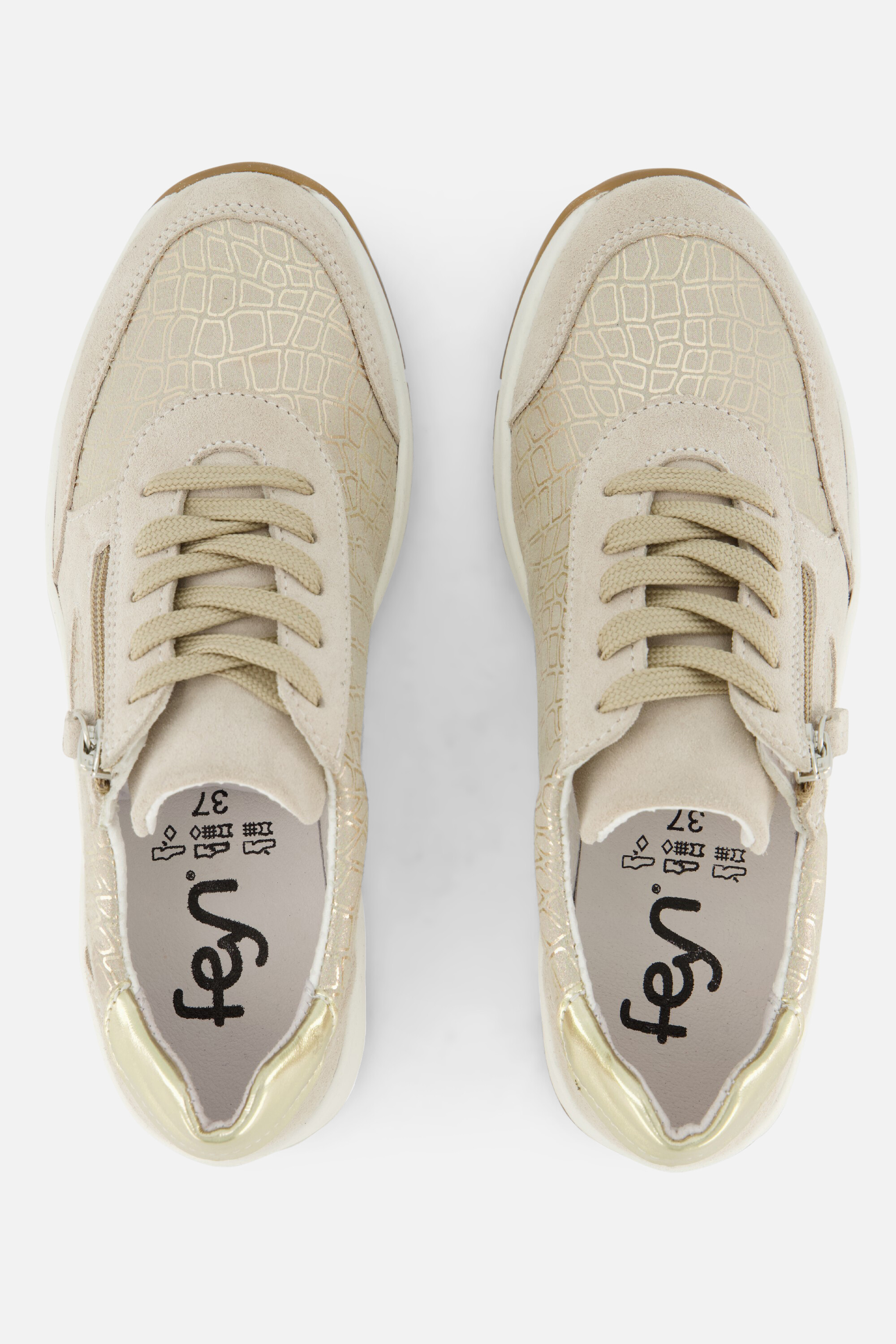 Feyn Mary05 Sneakers beige Nubuck afbeelding 3